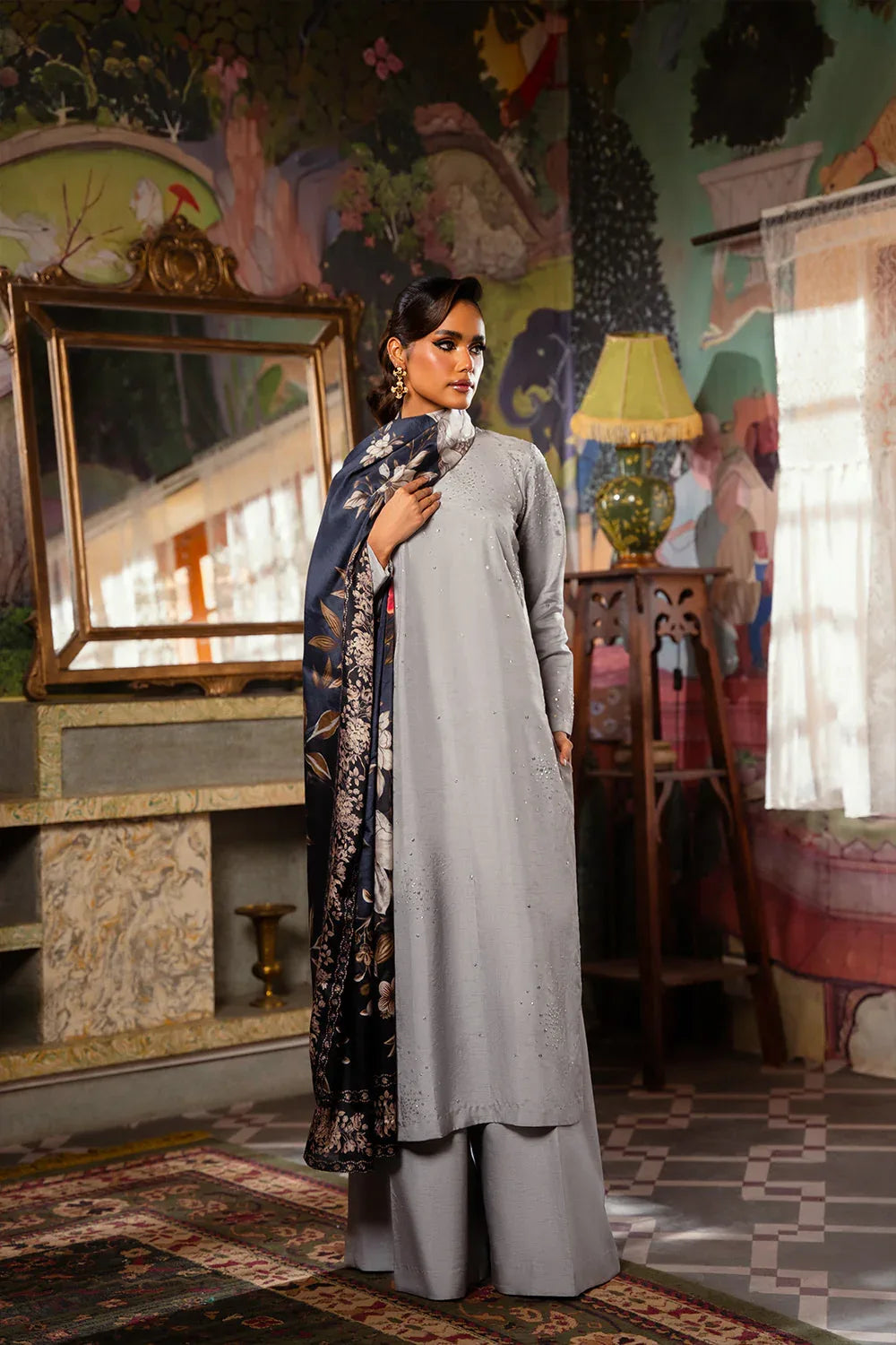 Saira Rizwan | Dahini Silk Pret | SWAN - SRLP04-25 - Rang-e-Khaas
