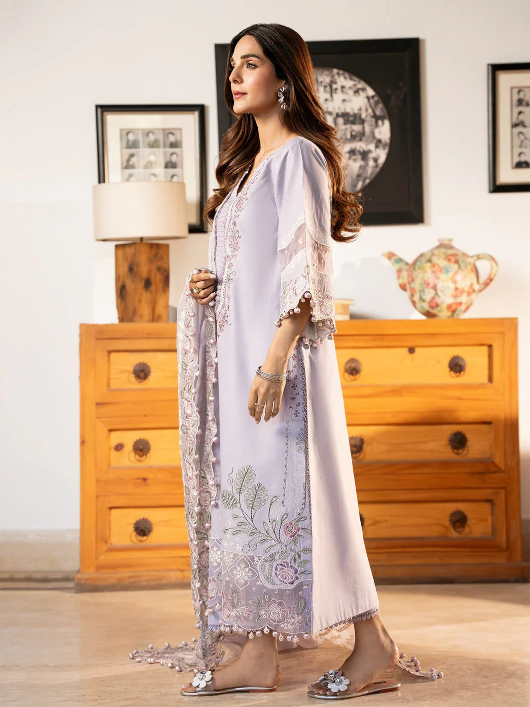 Izel | Mahveen Festive Lawn 25 | LAMIA - Rang-e-Khaas