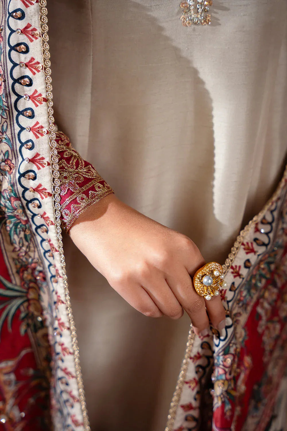 Saira Rizwan | Dahini Silk Pret | DUNE - SRLP01-25 - Rang-e-Khaas