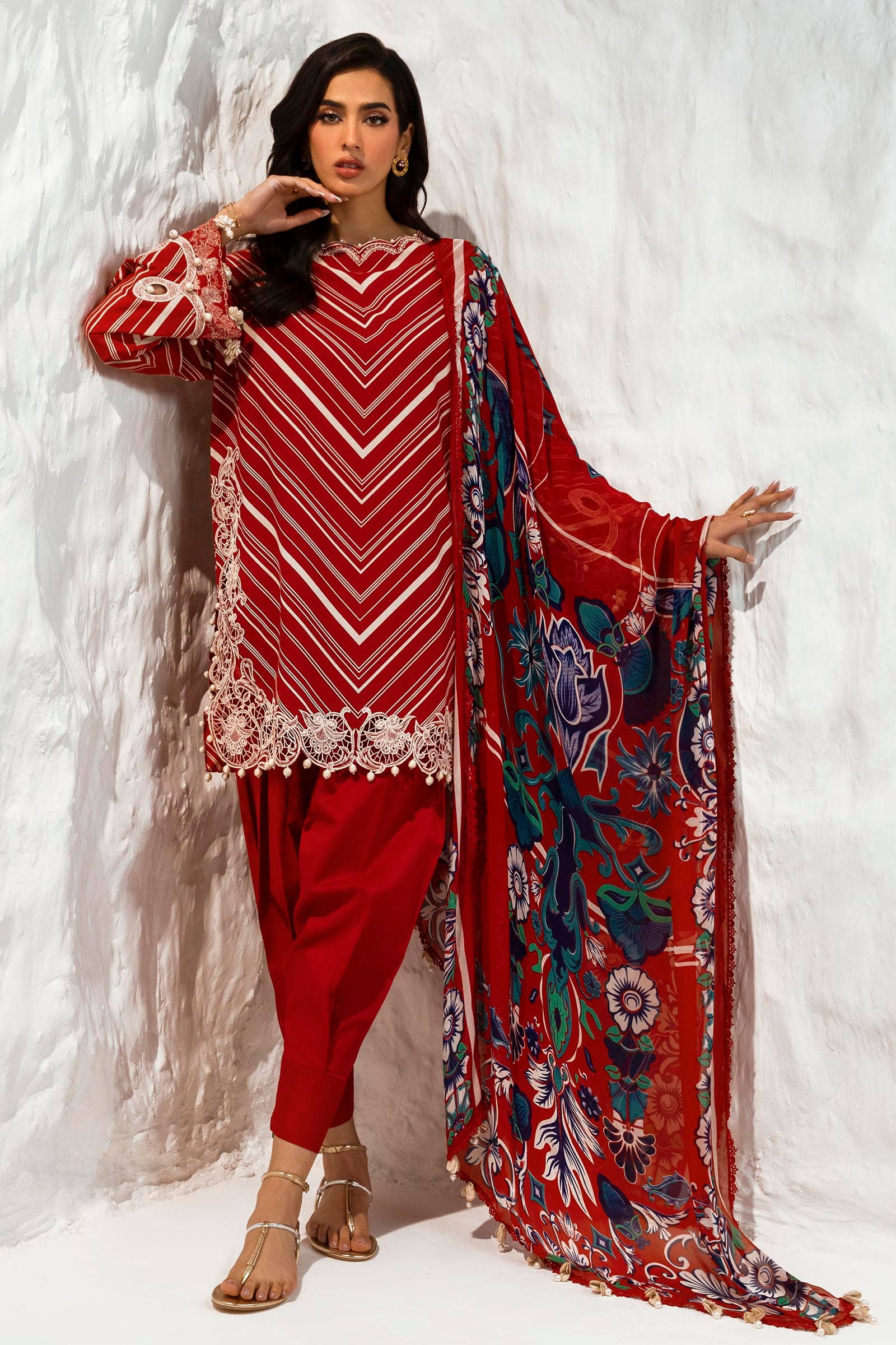 Sana Safinaz | Muzlin Summer 24 | 002A-CI - Rang-e-Khaas