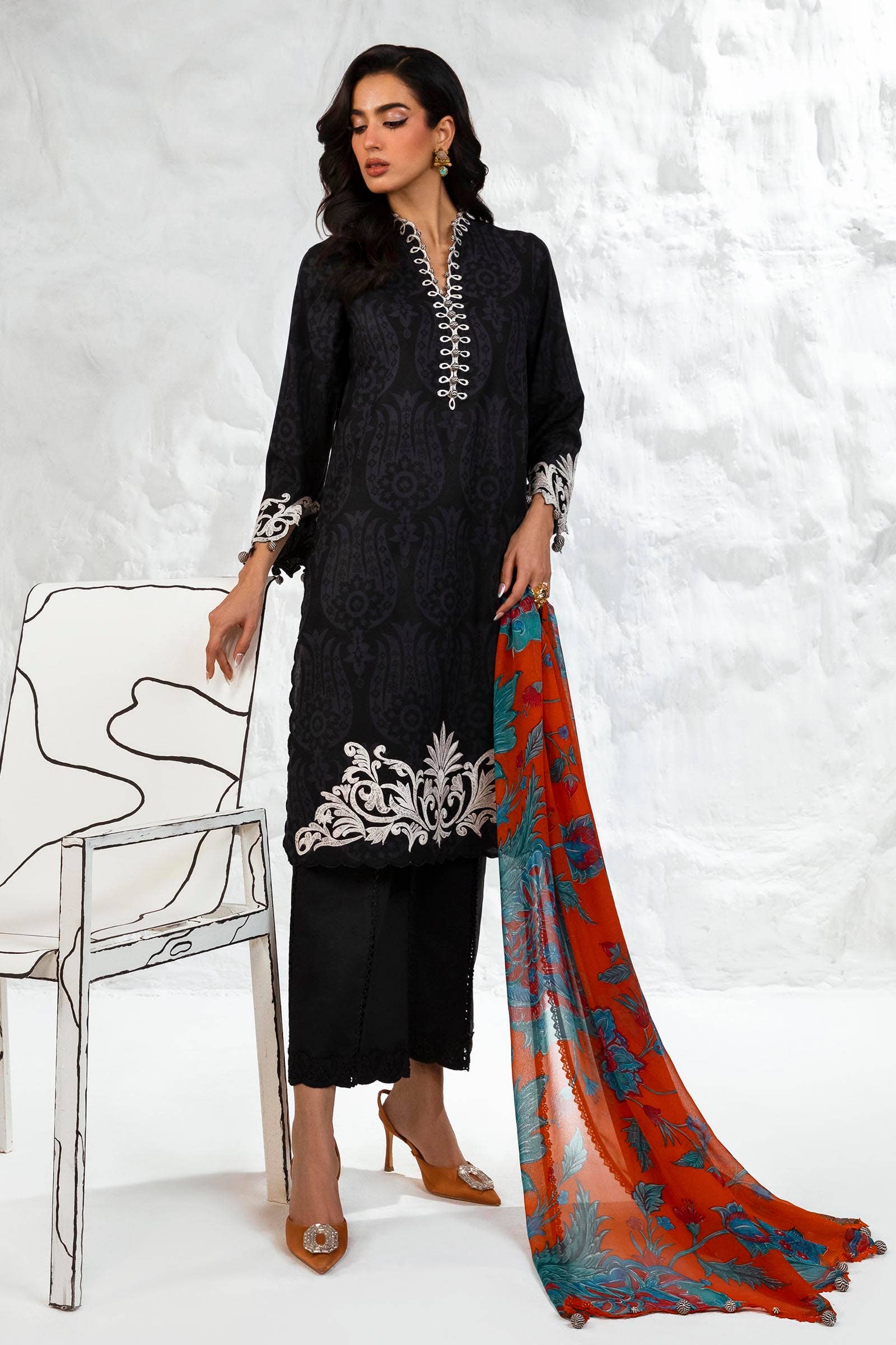 Sana Safinaz | Muzlin Summer 24 | 003A-CI - Rang-e-Khaas
