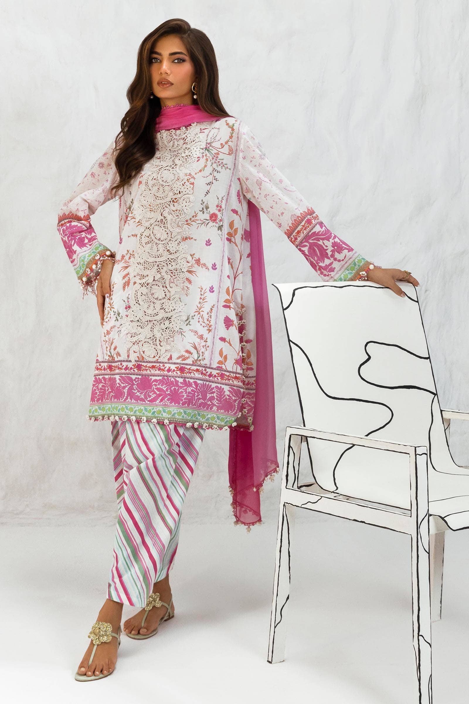 Sana Safinaz | Muzlin Summer 24 | 005B-CI - Rang-e-Khaas