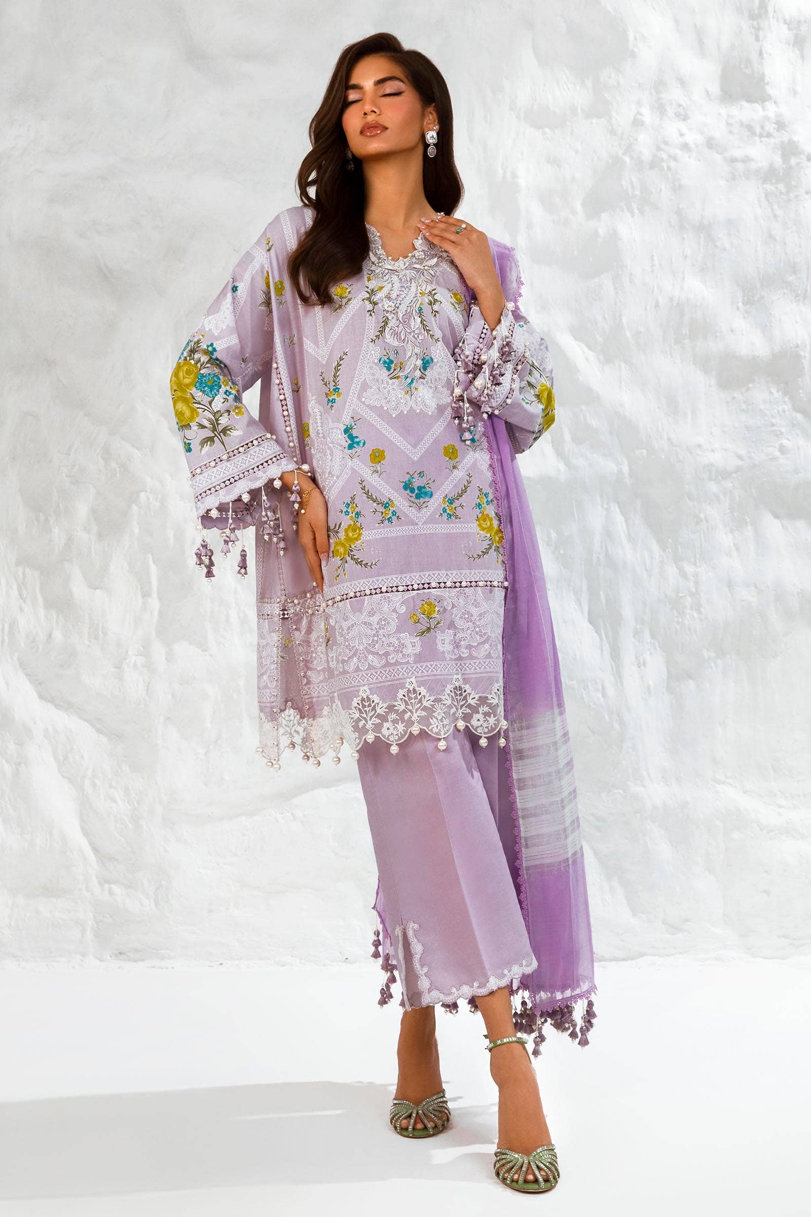 Sana Safinaz | Muzlin Summer 24 | 007A-DG - Rang-e-Khaas