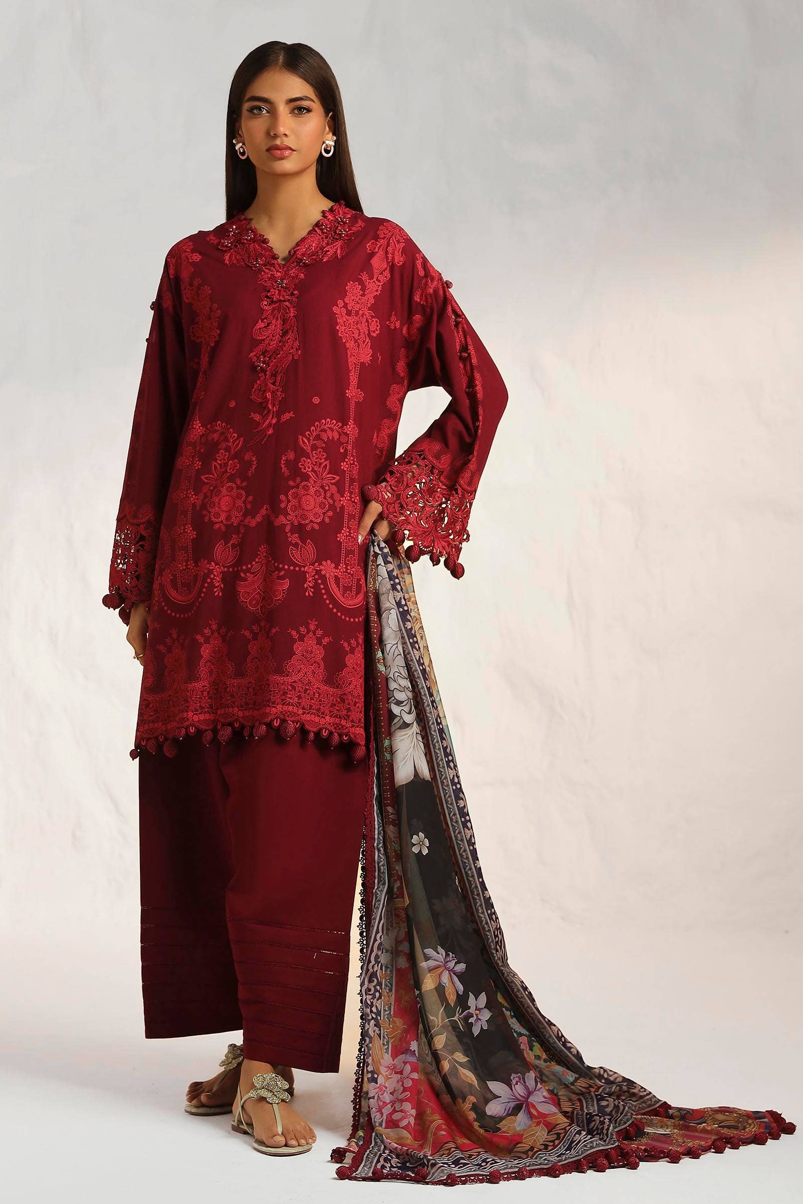 Sana Safinaz | Muzlin Summer 24 | 008B-CK - Rang-e-Khaas