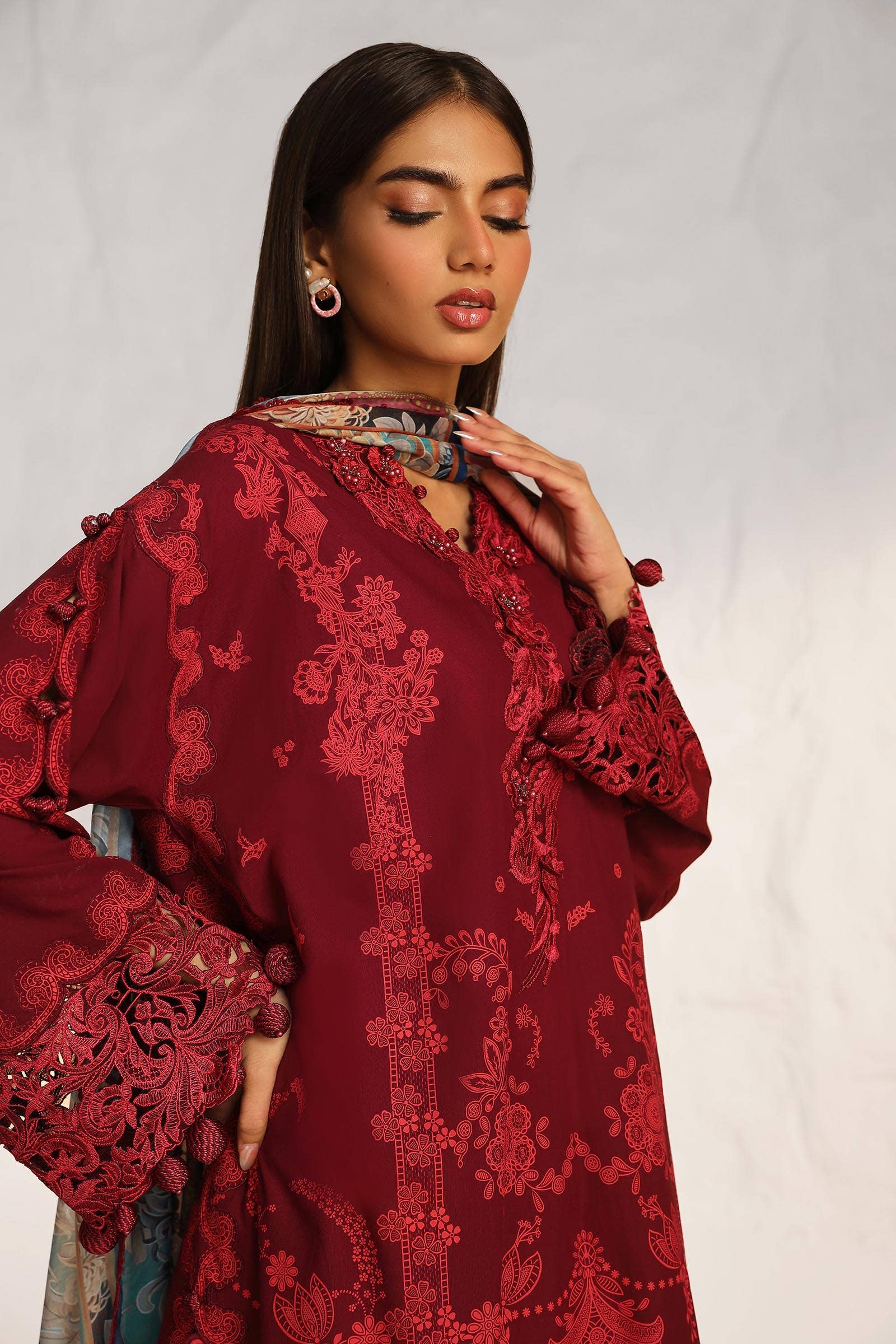 Sana Safinaz | Muzlin Summer 24 | 008B-CK - Rang-e-Khaas