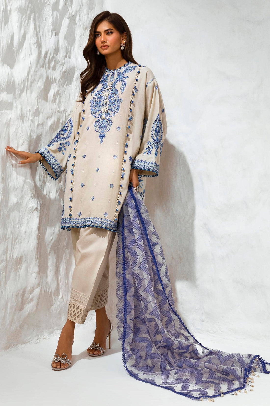 Sana Safinaz | Muzlin Summer 24 | 009A-CT - Rang-e-Khaas