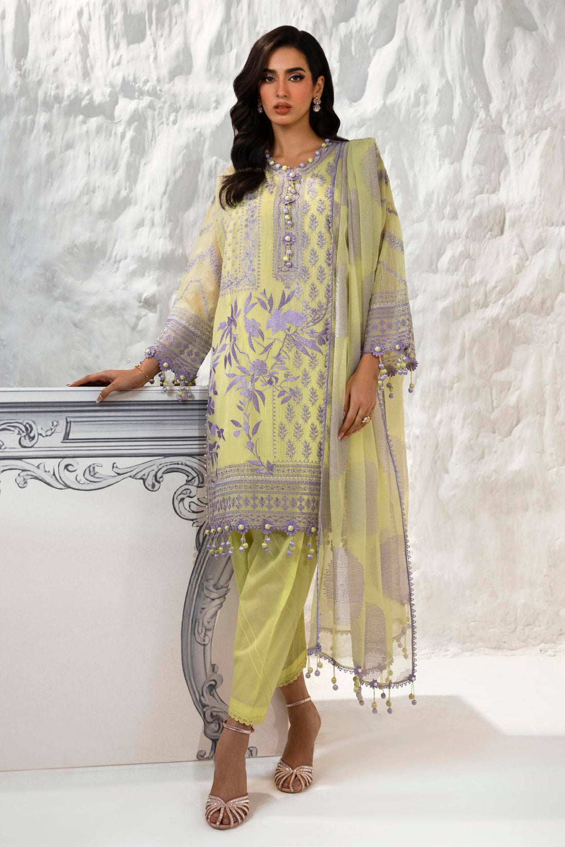 Sana Safinaz | Muzlin Summer 24 | 010A-CT - Rang-e-Khaas