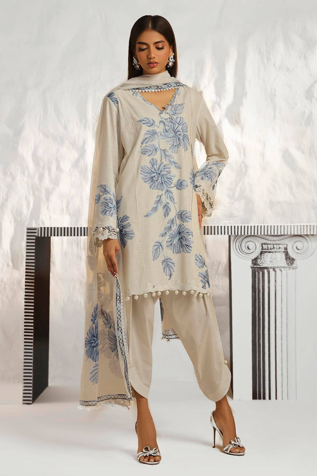 Sana Safinaz | Muzlin Summer 24 | 011A-CT - Rang-e-Khaas