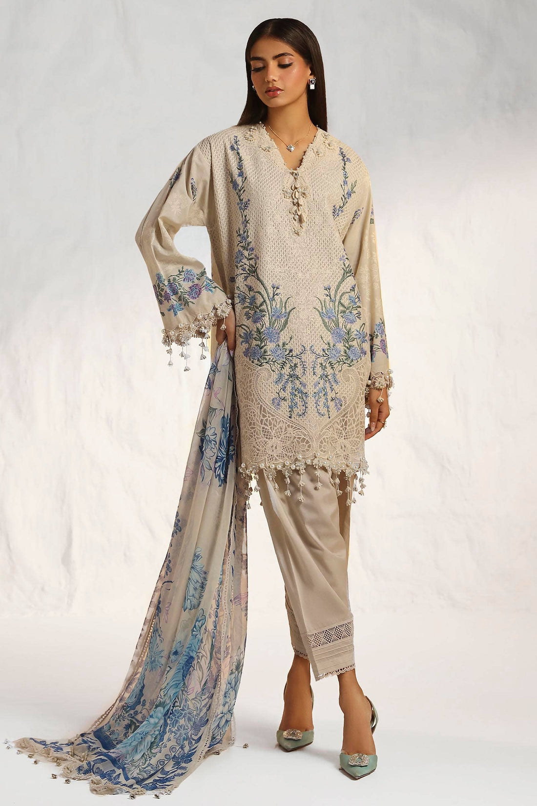Sana Safinaz | Muzlin Summer 24 | 012B-CJ - Rang-e-Khaas