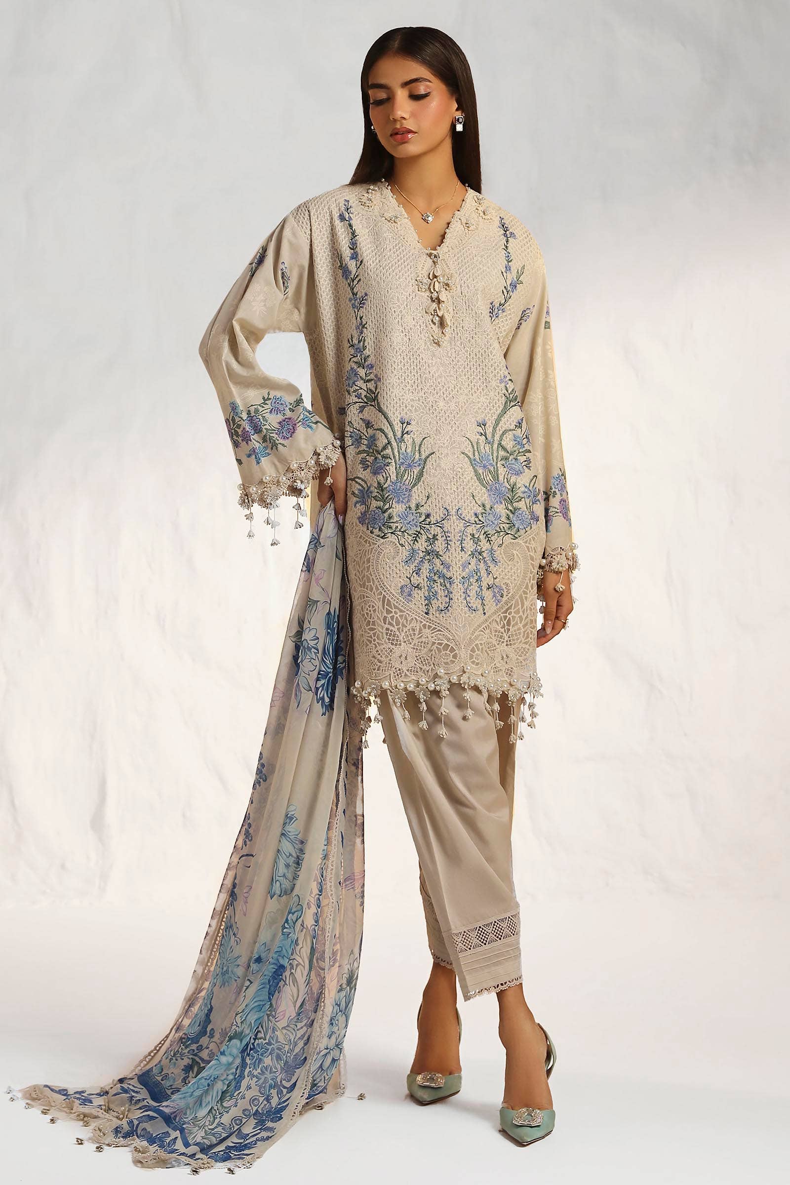 Sana Safinaz | Muzlin Summer 24 | 012B-CJ - Rang-e-Khaas