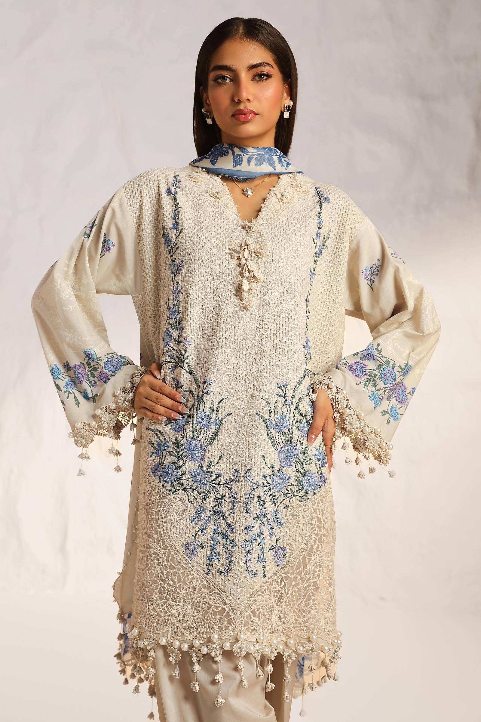 Sana Safinaz | Muzlin Summer 24 | 012B-CJ - Rang-e-Khaas