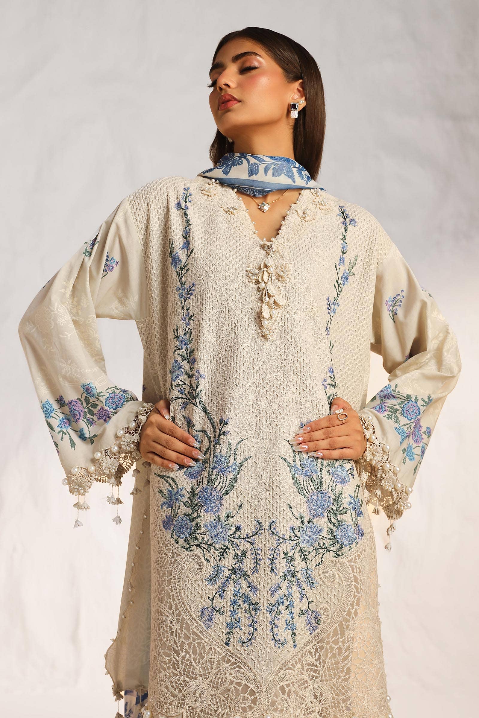 Sana Safinaz | Muzlin Summer 24 | 012B-CJ - Rang-e-Khaas