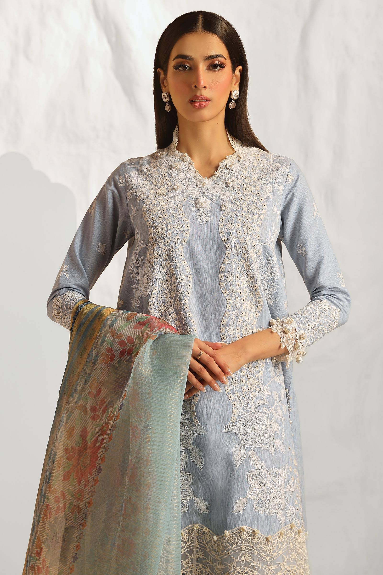 Sana Safinaz | Muzlin Summer 24 | 013B-DH - Rang-e-Khaas
