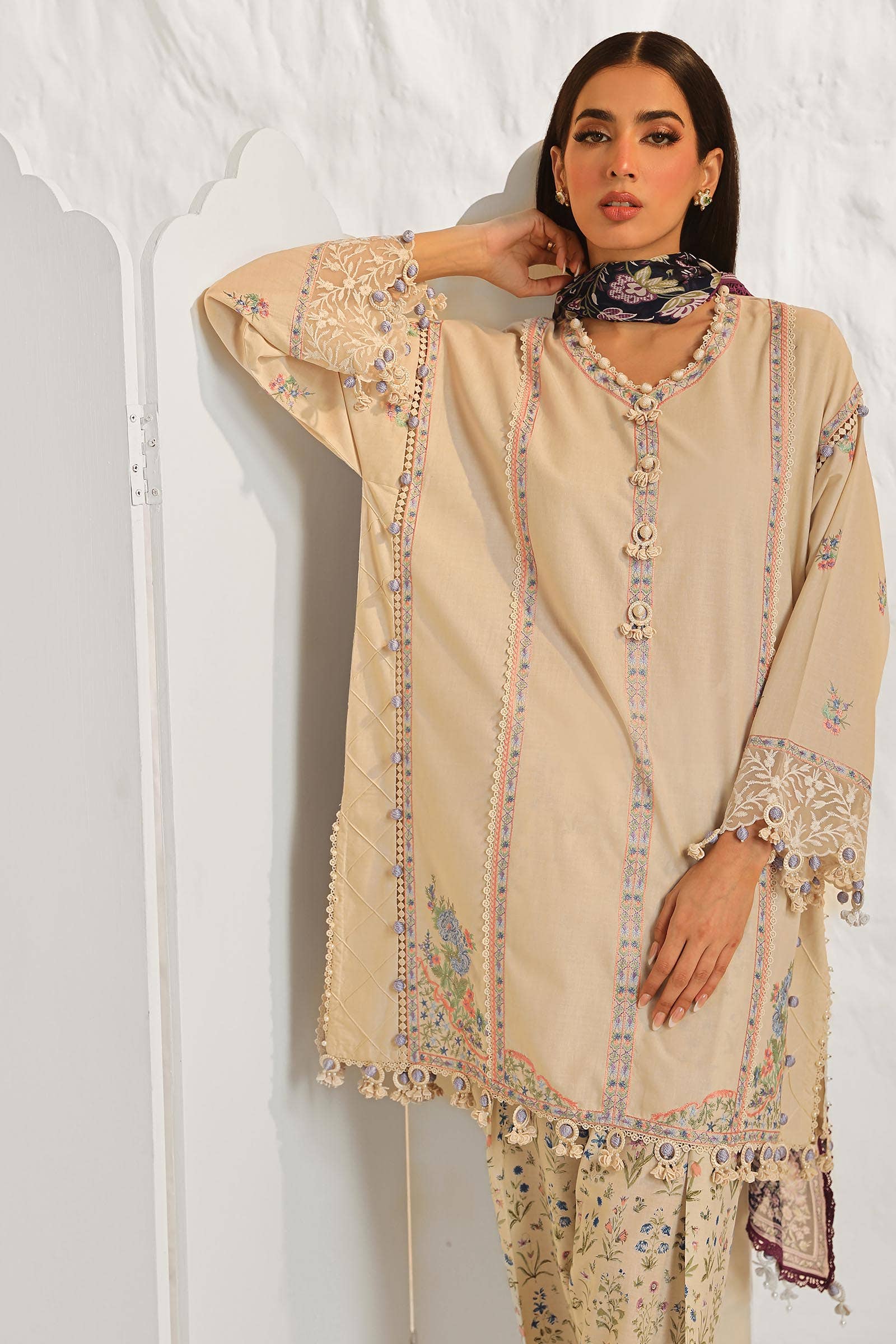 Sana Safinaz | Muzlin Summer 24 | 014A-CJ - Rang-e-Khaas