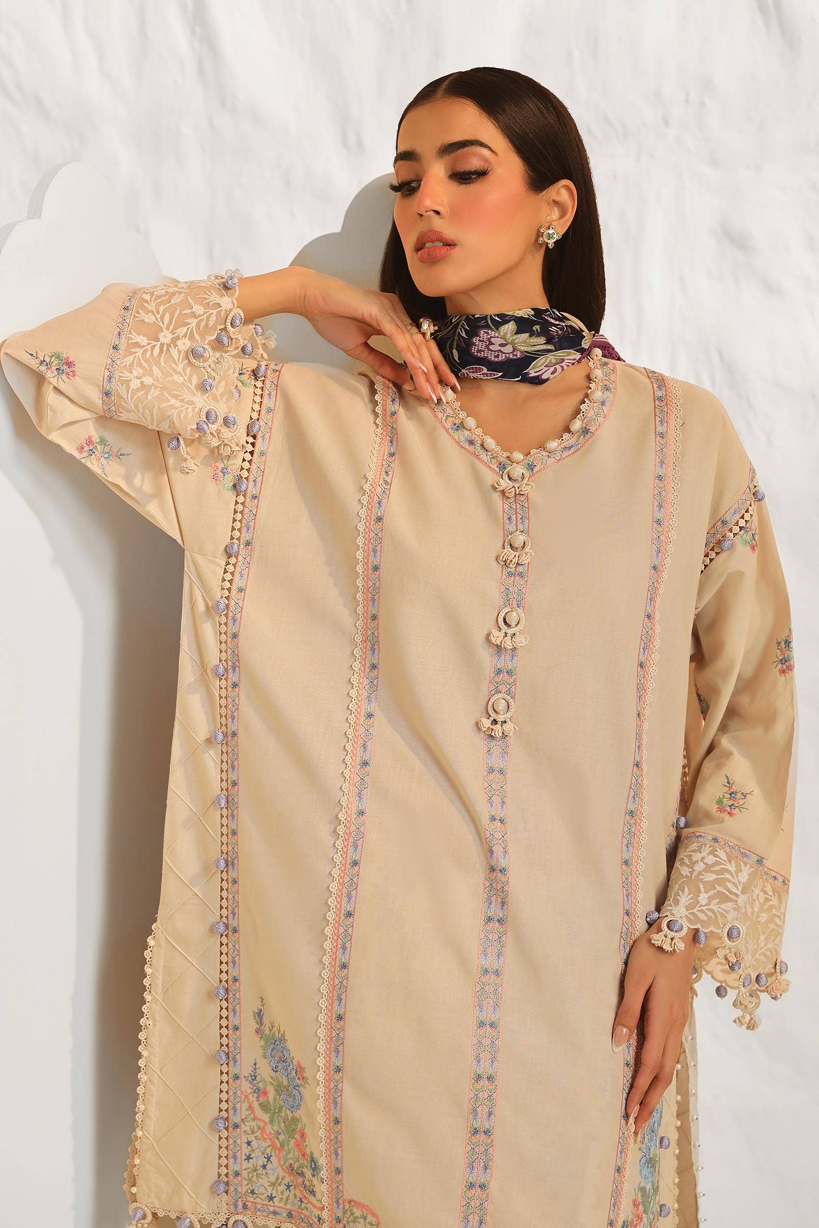 Sana Safinaz | Muzlin Summer 24 | 014A-CJ - Rang-e-Khaas