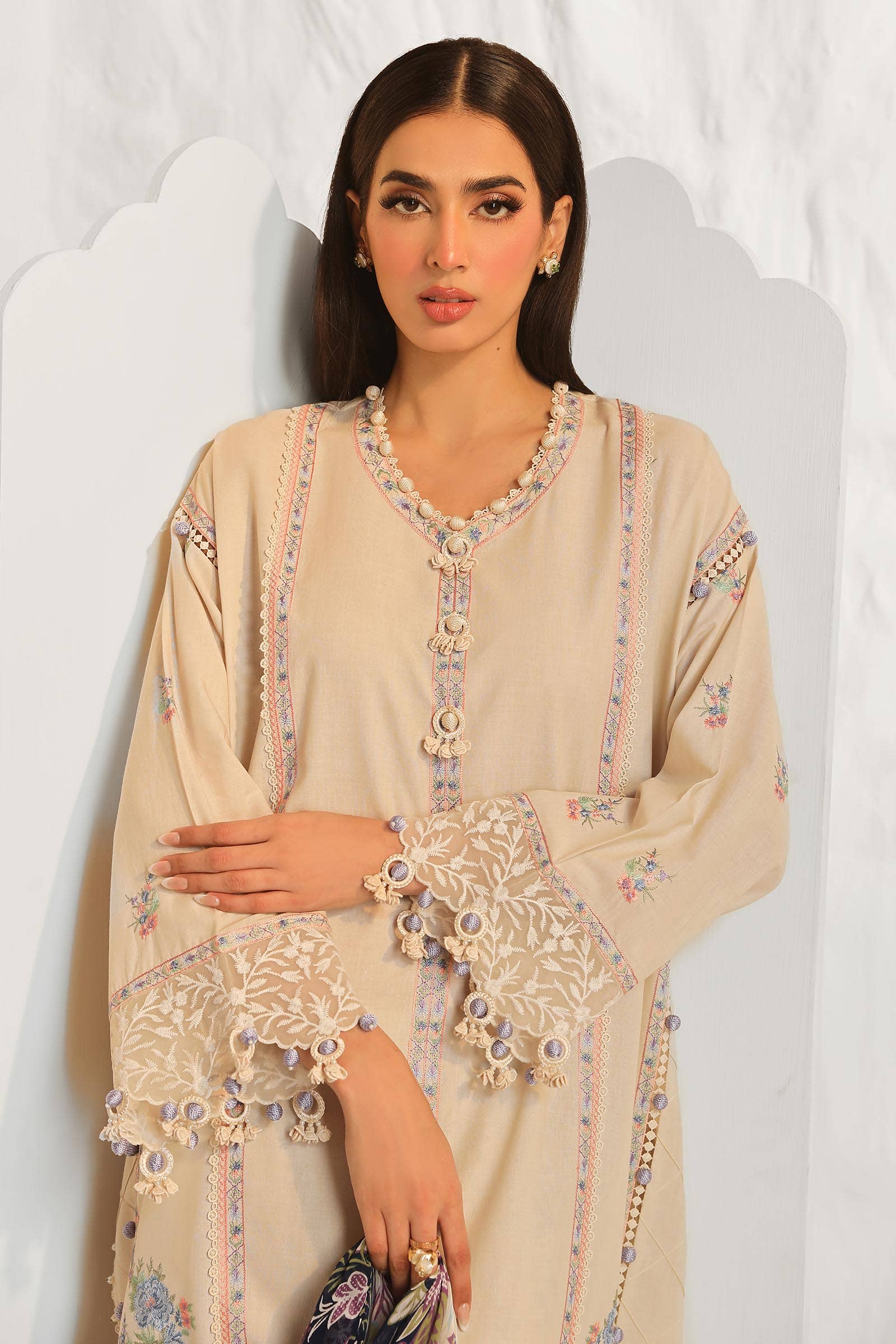 Sana Safinaz | Muzlin Summer 24 | 014A-CJ - Rang-e-Khaas