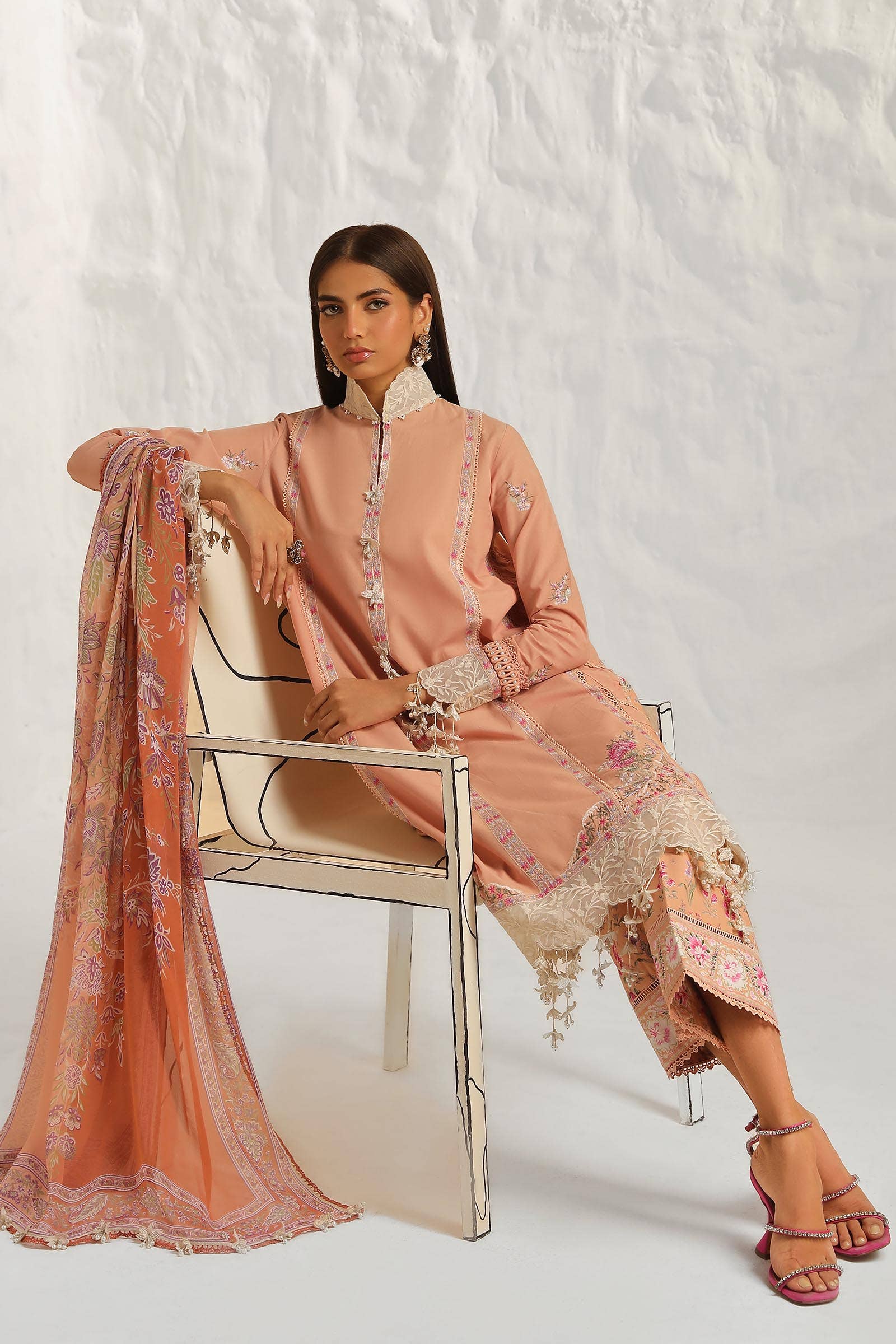 Sana Safinaz | Muzlin Summer 24 | 014B-CJ - Rang-e-Khaas