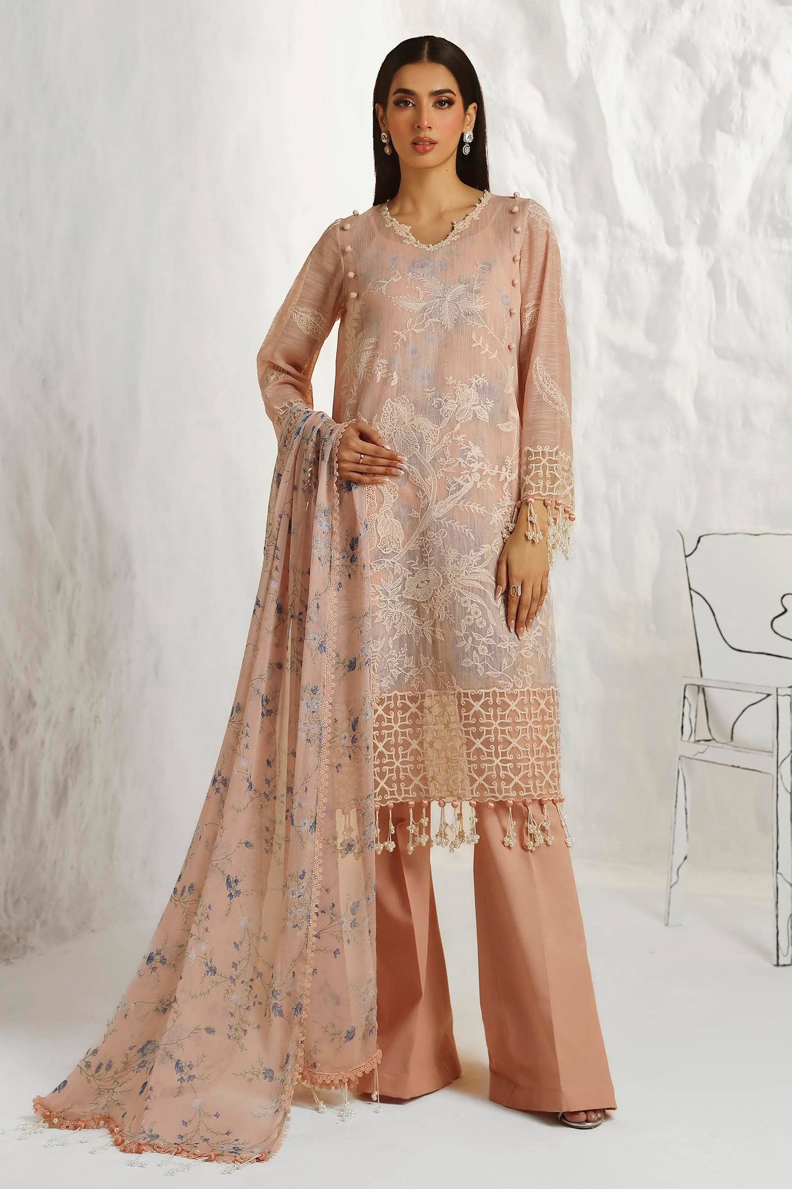 Sana Safinaz | Muzlin Summer 24 | 016B-CJ - Rang-e-Khaas