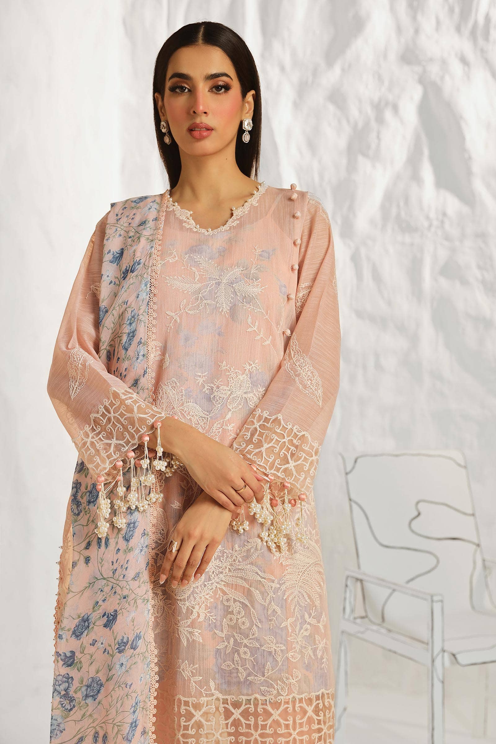 Sana Safinaz | Muzlin Summer 24 | 016B-CJ - Rang-e-Khaas