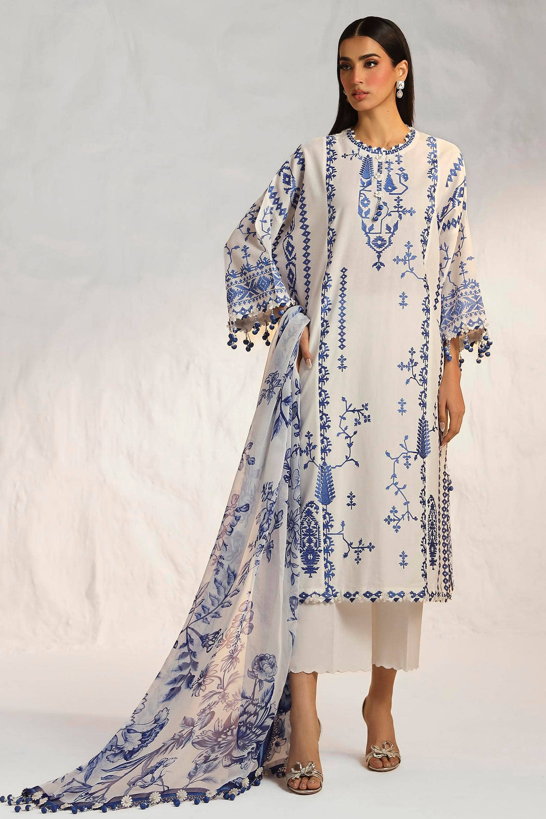 Sana Safinaz | Muzlin Summer 24 | 017A-CJ - Rang-e-Khaas