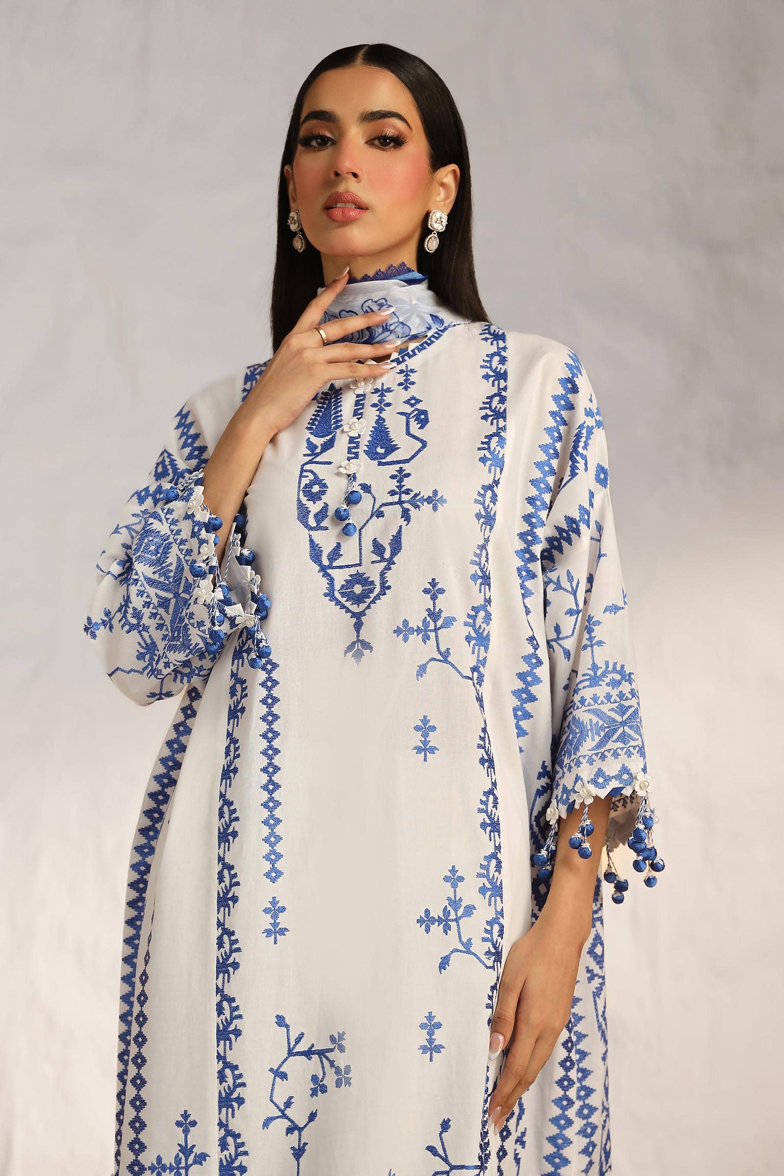 Sana Safinaz | Muzlin Summer 24 | 017A-CJ - Rang-e-Khaas