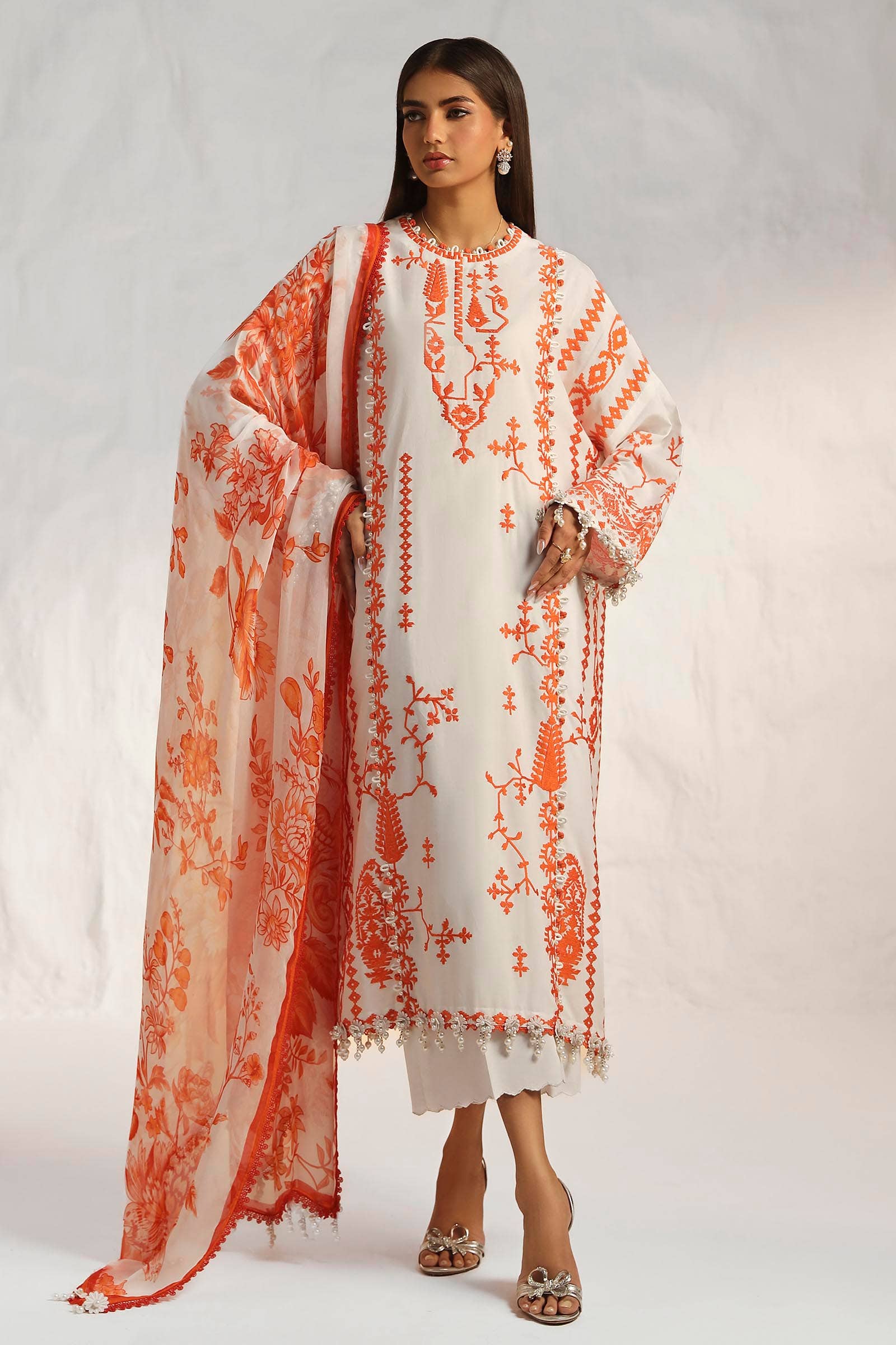 Sana Safinaz | Muzlin Summer 24 | 017B-CJ - Rang-e-Khaas
