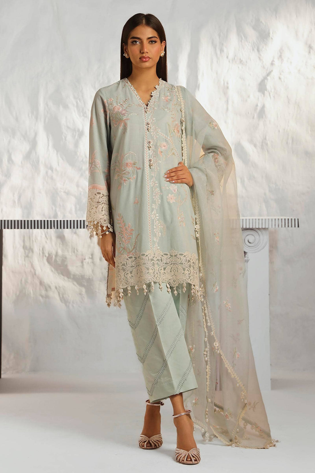 Sana Safinaz | Muzlin Summer 24 | 018A-CV - Rang-e-Khaas