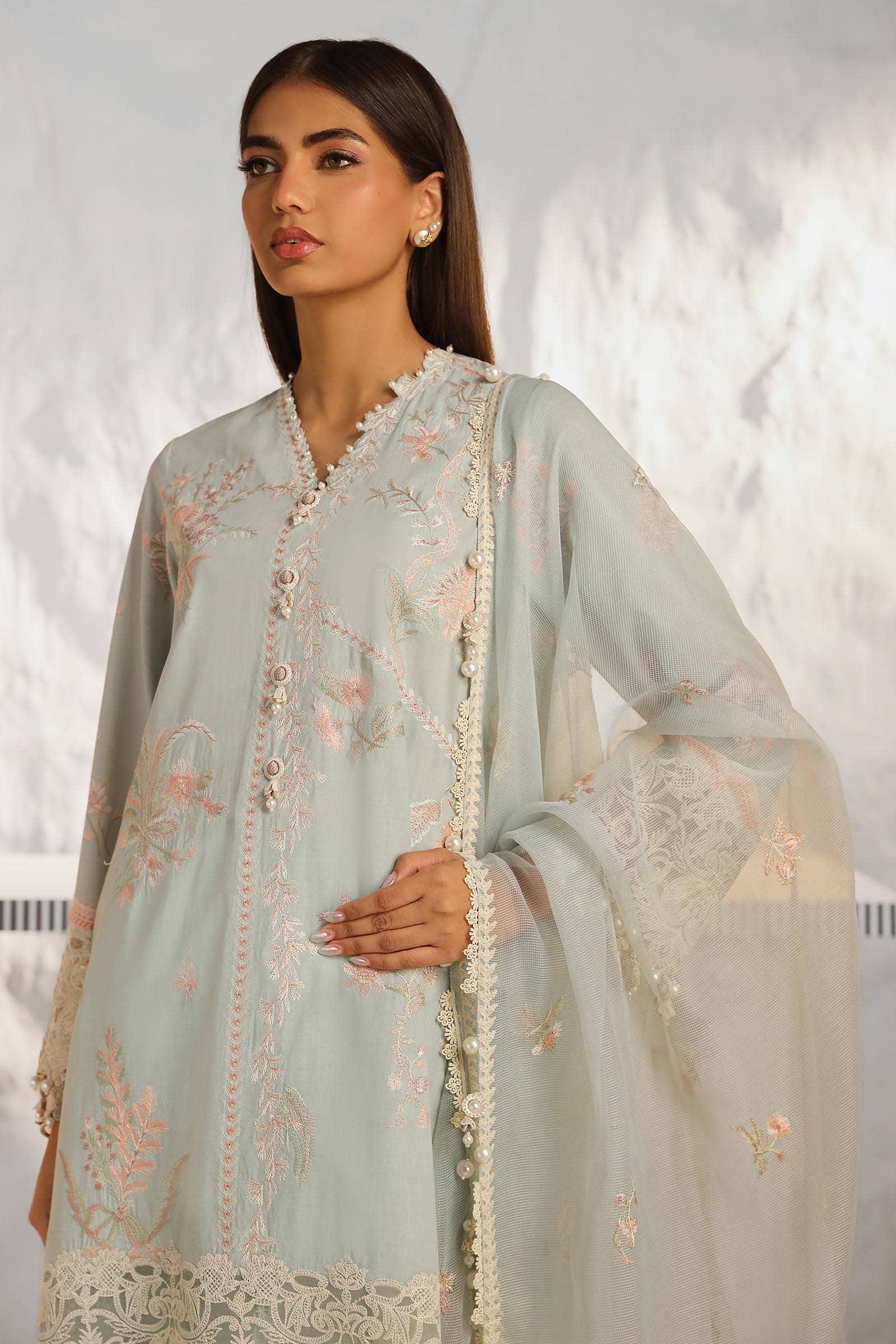 Sana Safinaz | Muzlin Summer 24 | 018A-CV - Rang-e-Khaas