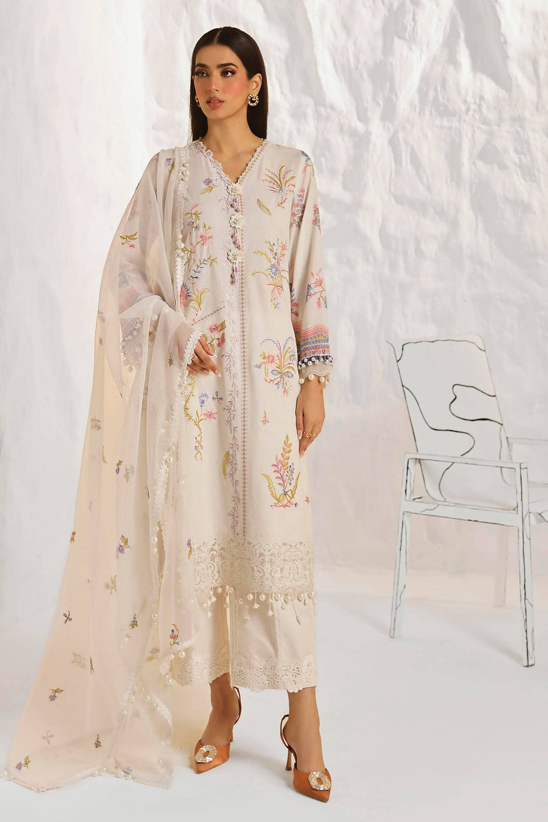 Sana Safinaz | Muzlin Summer 24 | 018B-CV - Rang-e-Khaas
