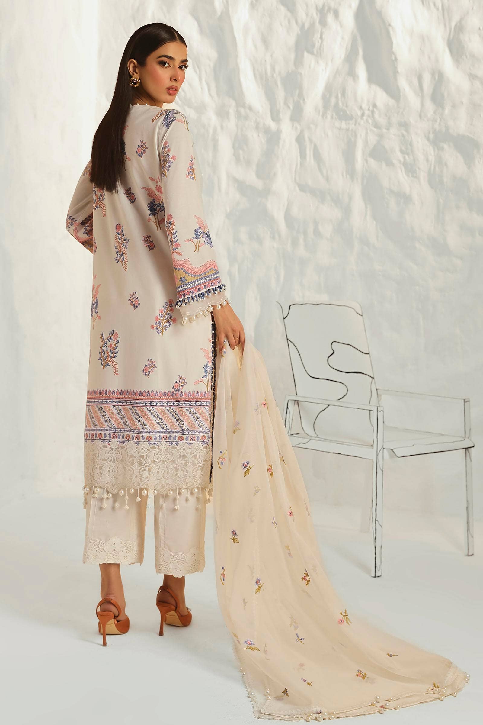 Sana Safinaz | Muzlin Summer 24 | 018B-CV - Rang-e-Khaas