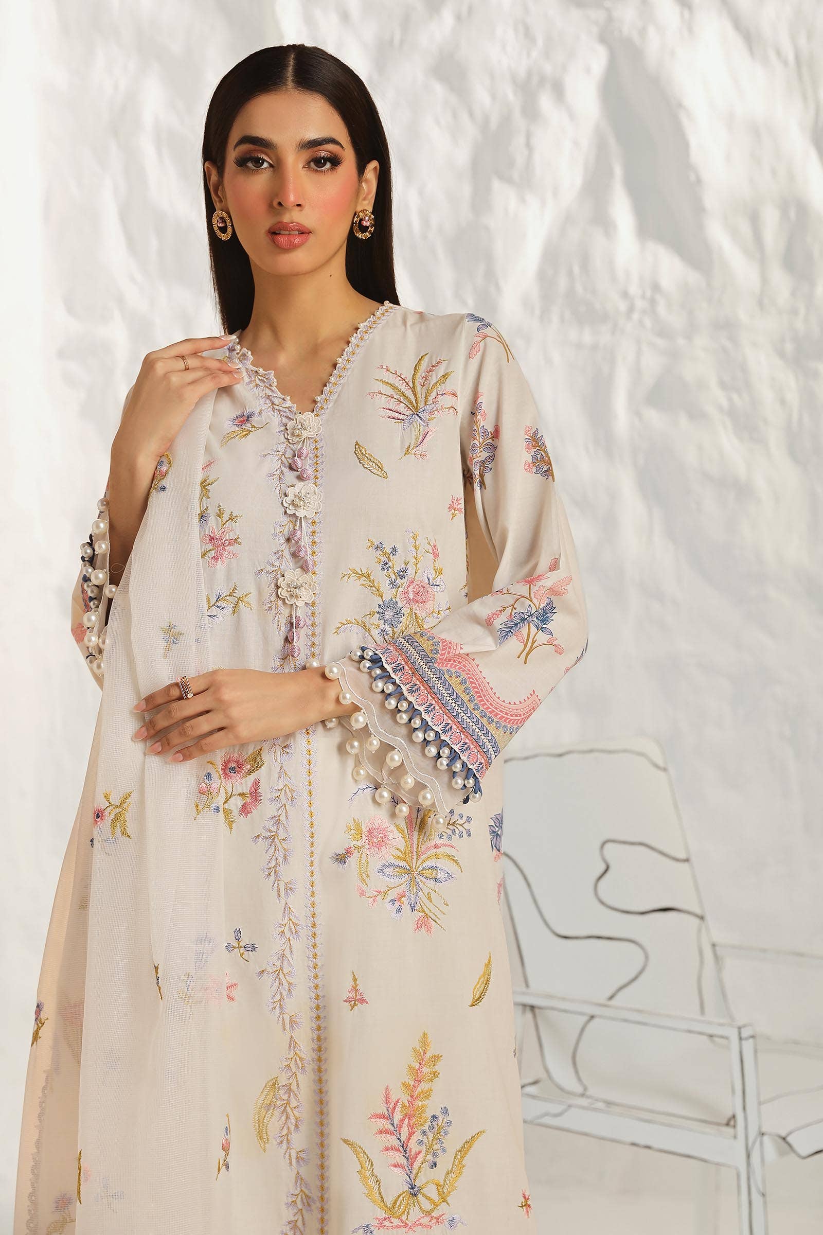 Sana Safinaz | Muzlin Summer 24 | 018B-CV - Rang-e-Khaas