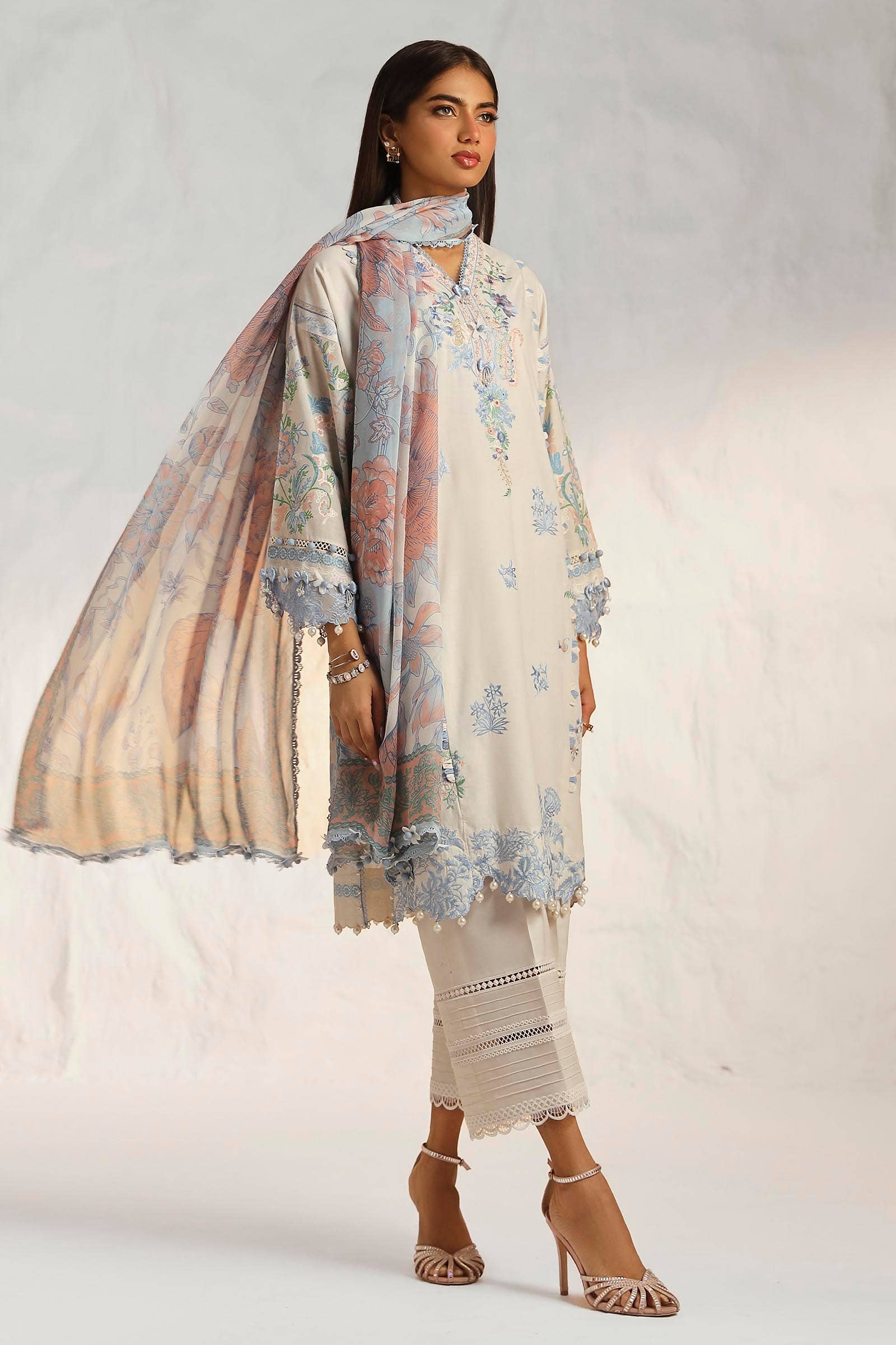 Sana Safinaz | Muzlin Summer 24 | 019A-CJ - Rang-e-Khaas