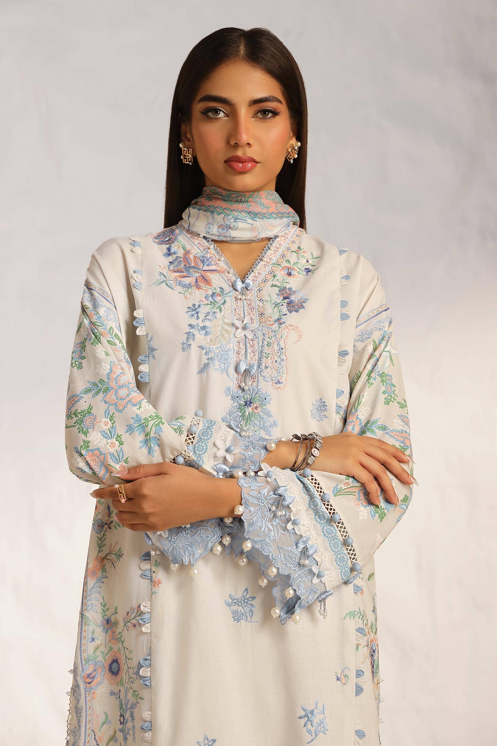 Sana Safinaz | Muzlin Summer 24 | 019A-CJ - Rang-e-Khaas
