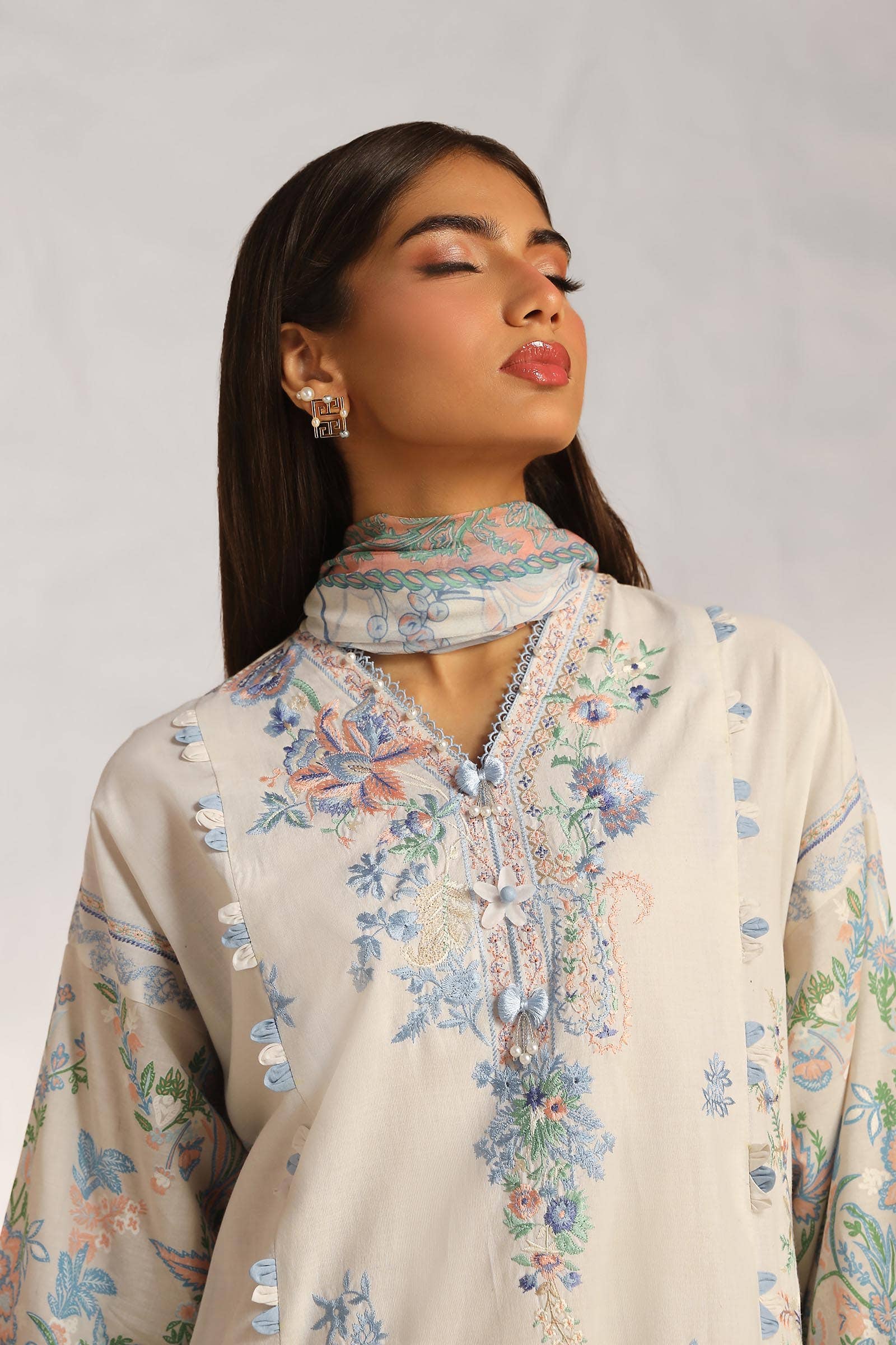 Sana Safinaz | Muzlin Summer 24 | 019A-CJ - Rang-e-Khaas