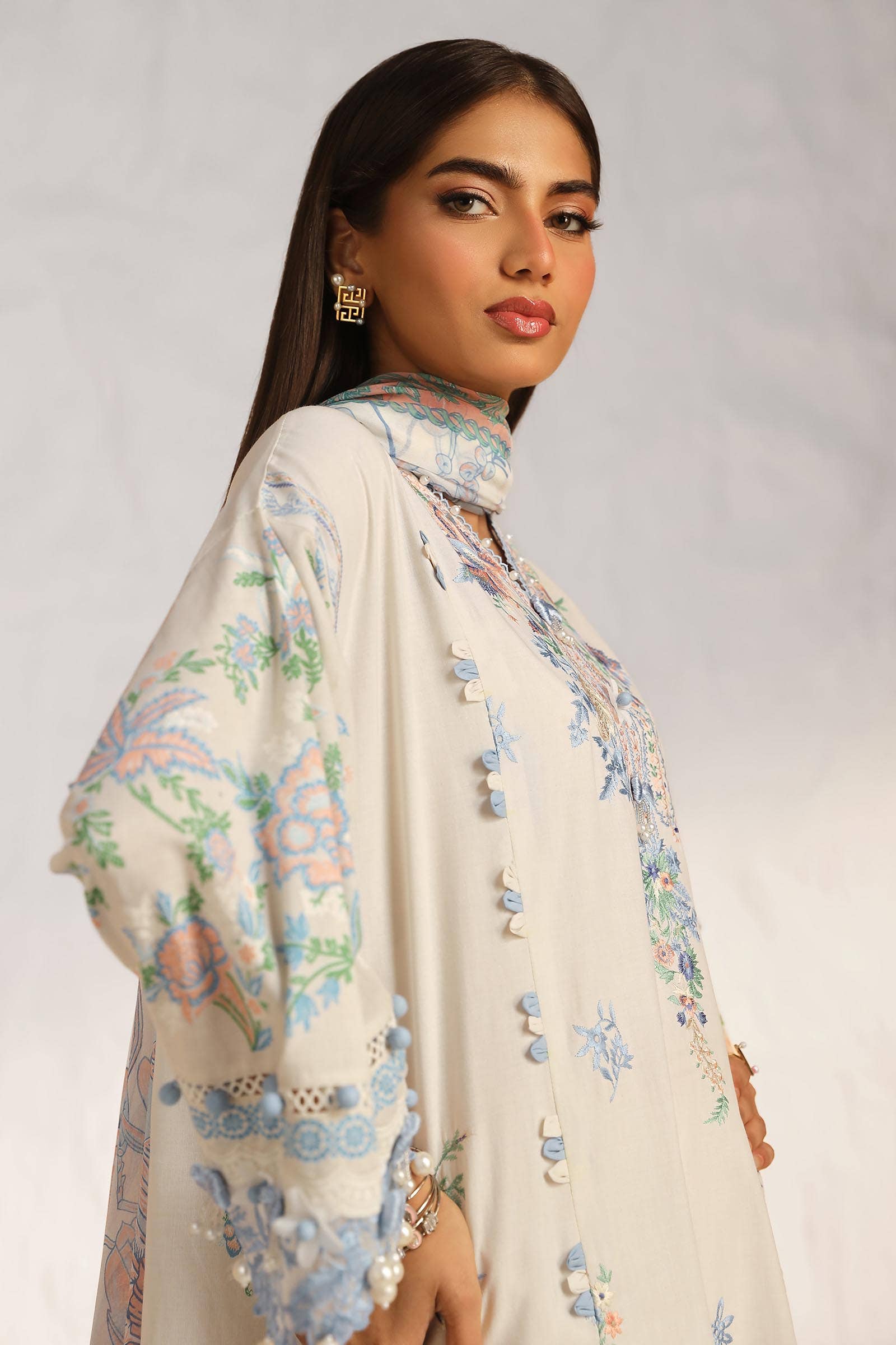 Sana Safinaz | Muzlin Summer 24 | 019A-CJ - Rang-e-Khaas