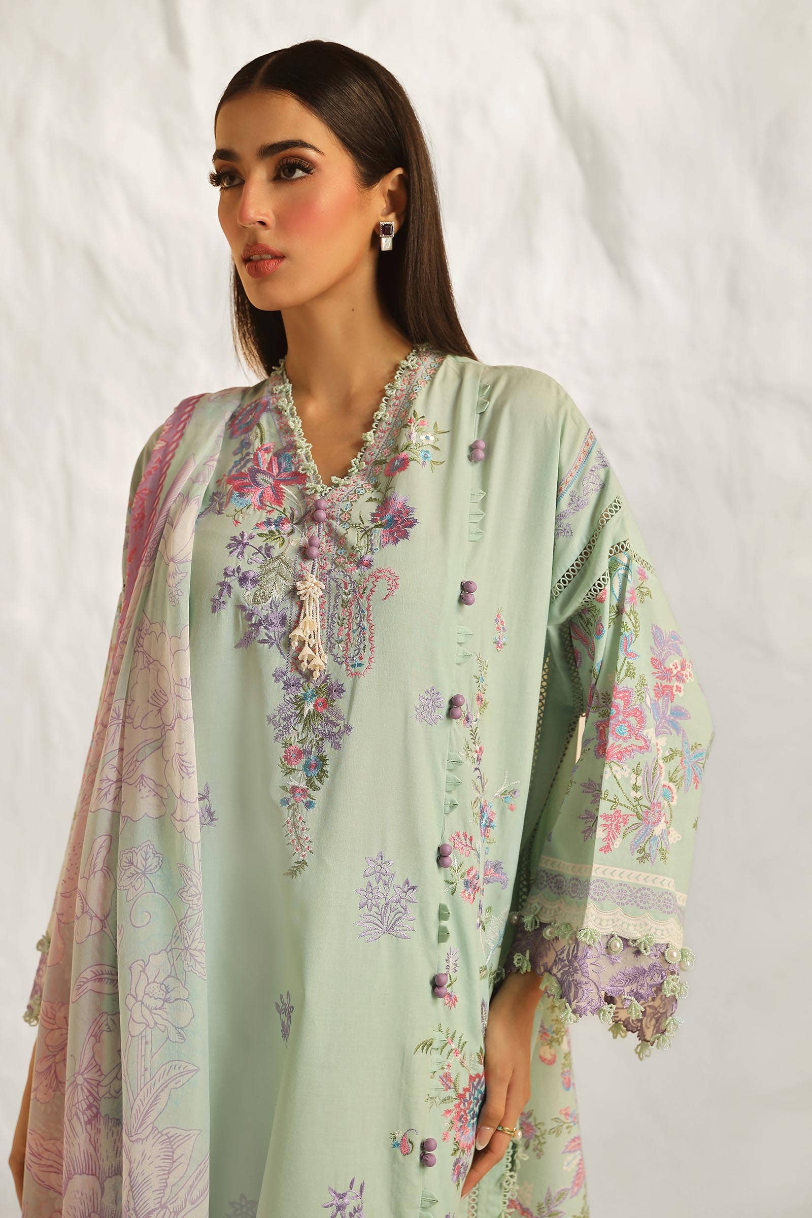 Sana Safinaz | Muzlin Summer 24 | 019B-CJ - Rang-e-Khaas