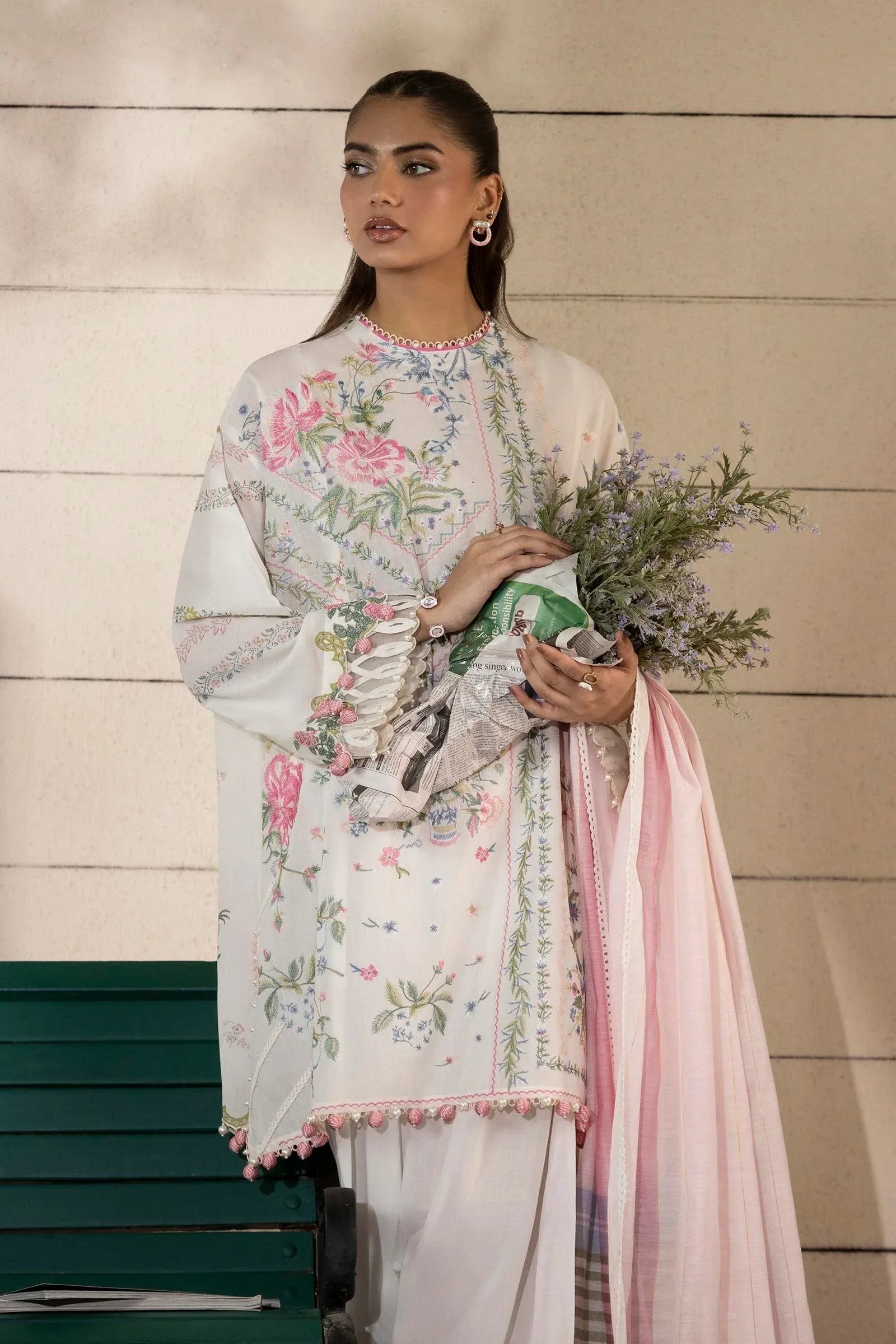 Sana Safinaz | Muzlin Spring 25 | M251-001A-3DG - Rang-e-Khaas