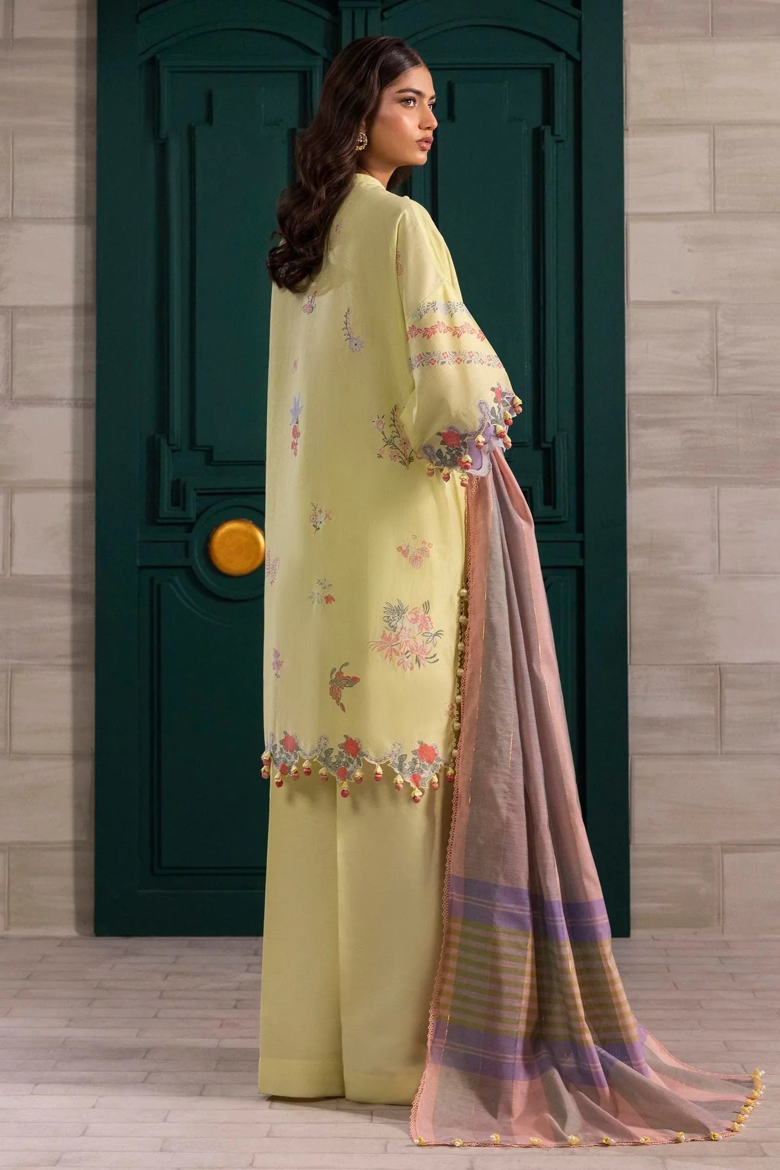 Sana Safinaz | Muzlin Spring 25 | M251-001B-3DG - Rang-e-Khaas