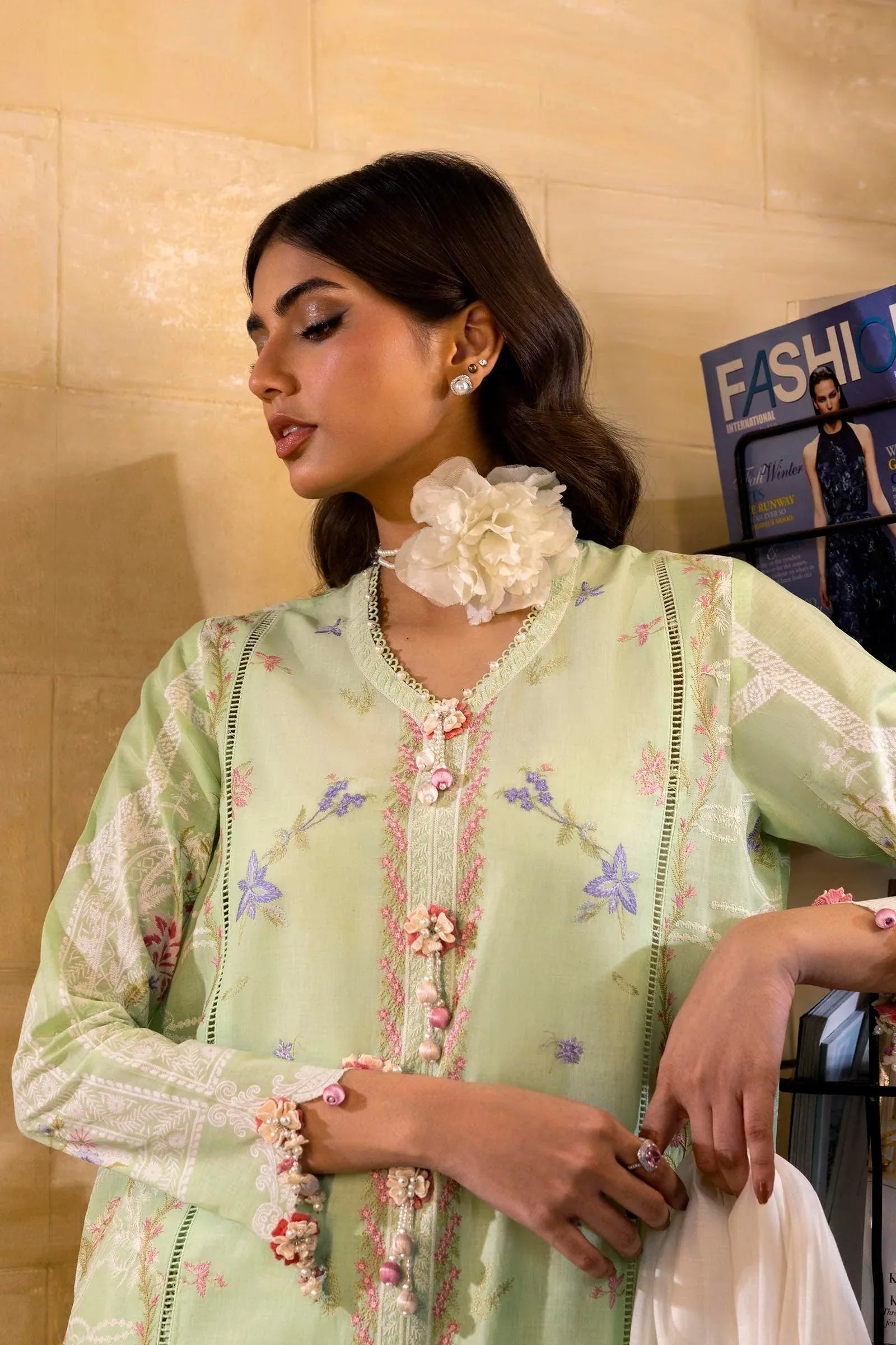 Sana Safinaz | Muzlin Spring 25 | M251-008A-3DG - Rang-e-Khaas