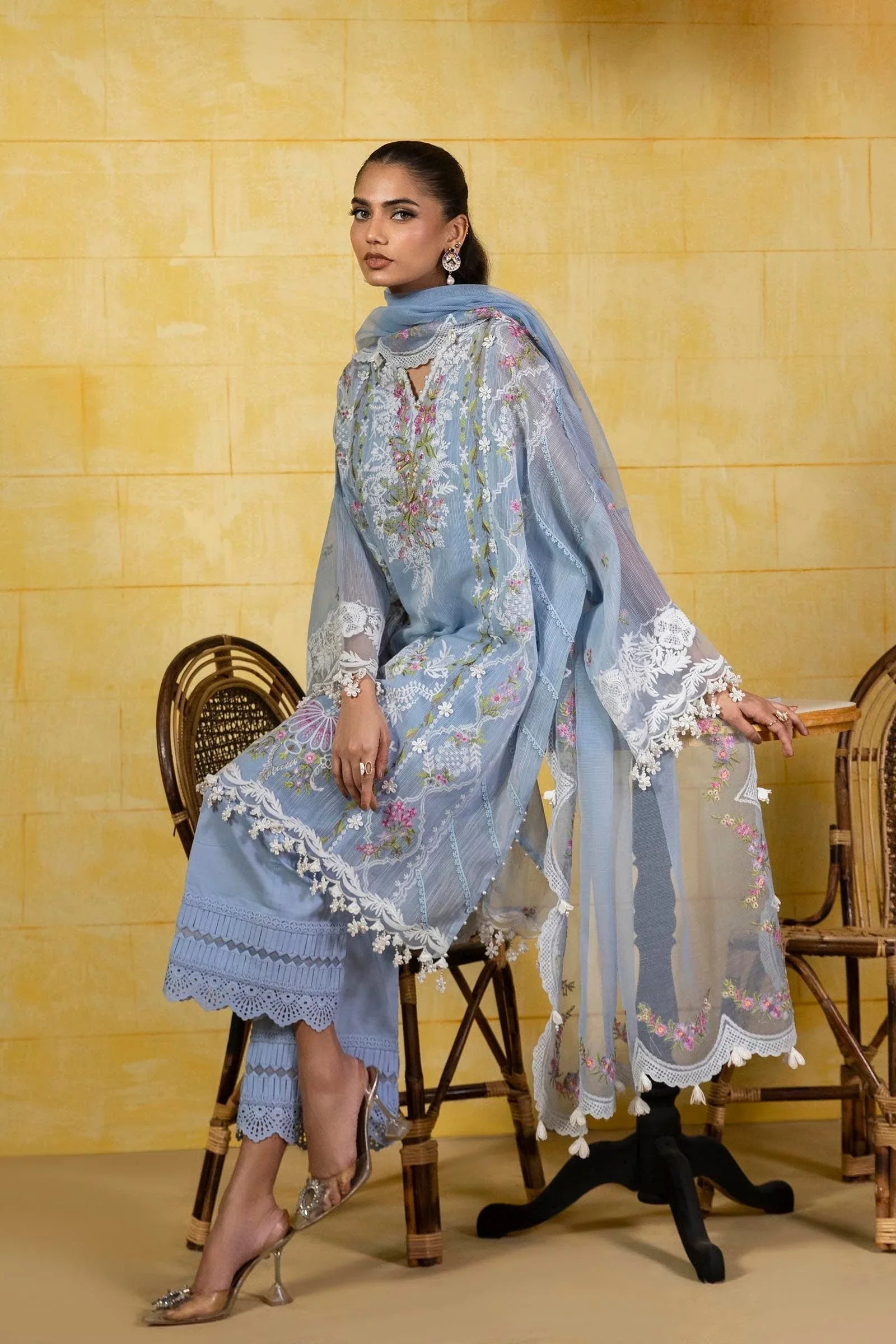Sana Safinaz | Muzlin Spring 25 | M251-009B-3CT - Rang-e-Khaas