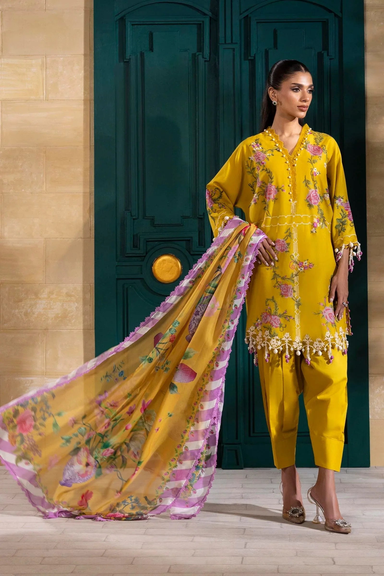 Sana Safinaz | Muzlin Spring 25 | M251-013B-3CL - Rang-e-Khaas