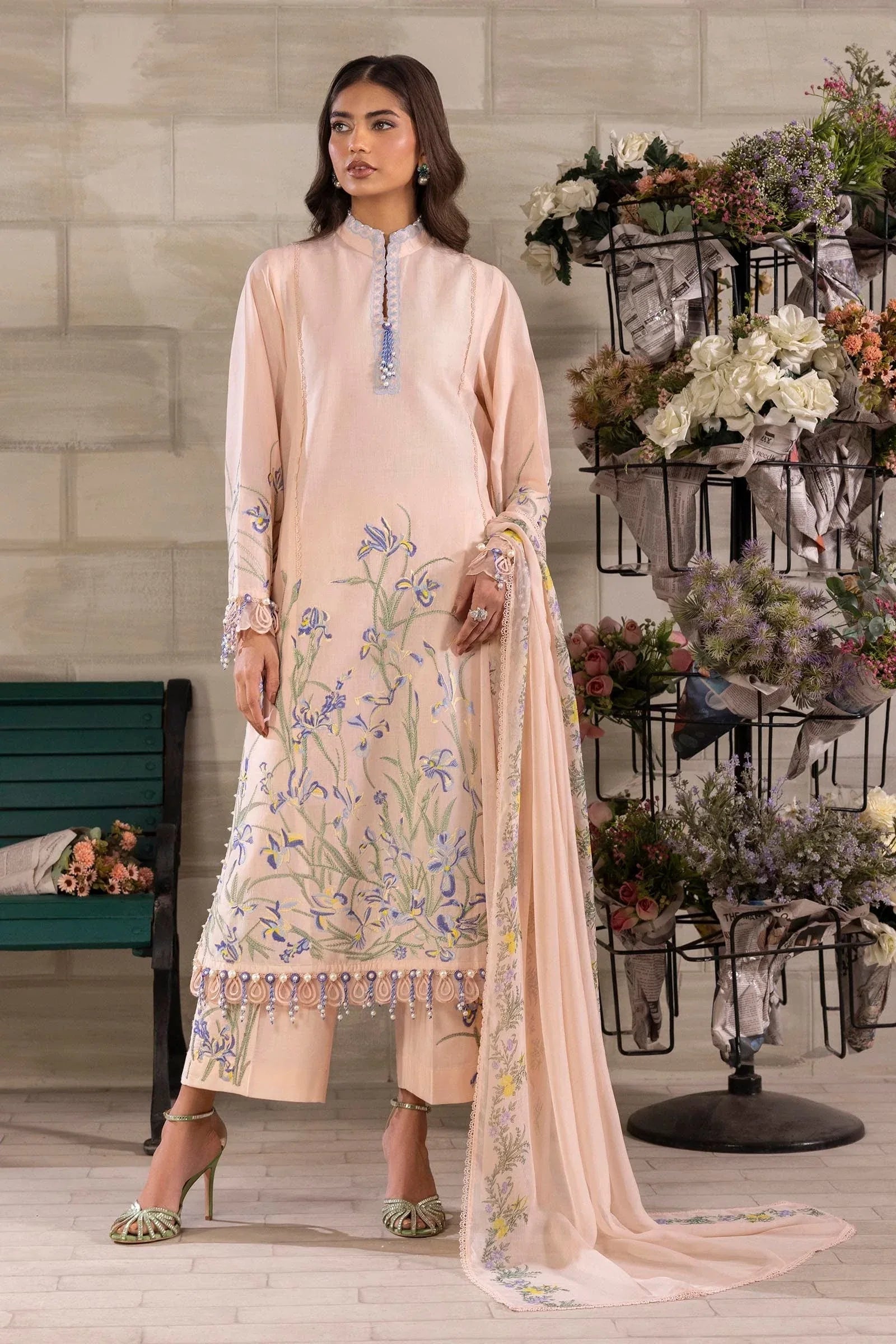 Sana Safinaz | Muzlin Spring 25 | M251-017B-3CJ - Rang-e-Khaas