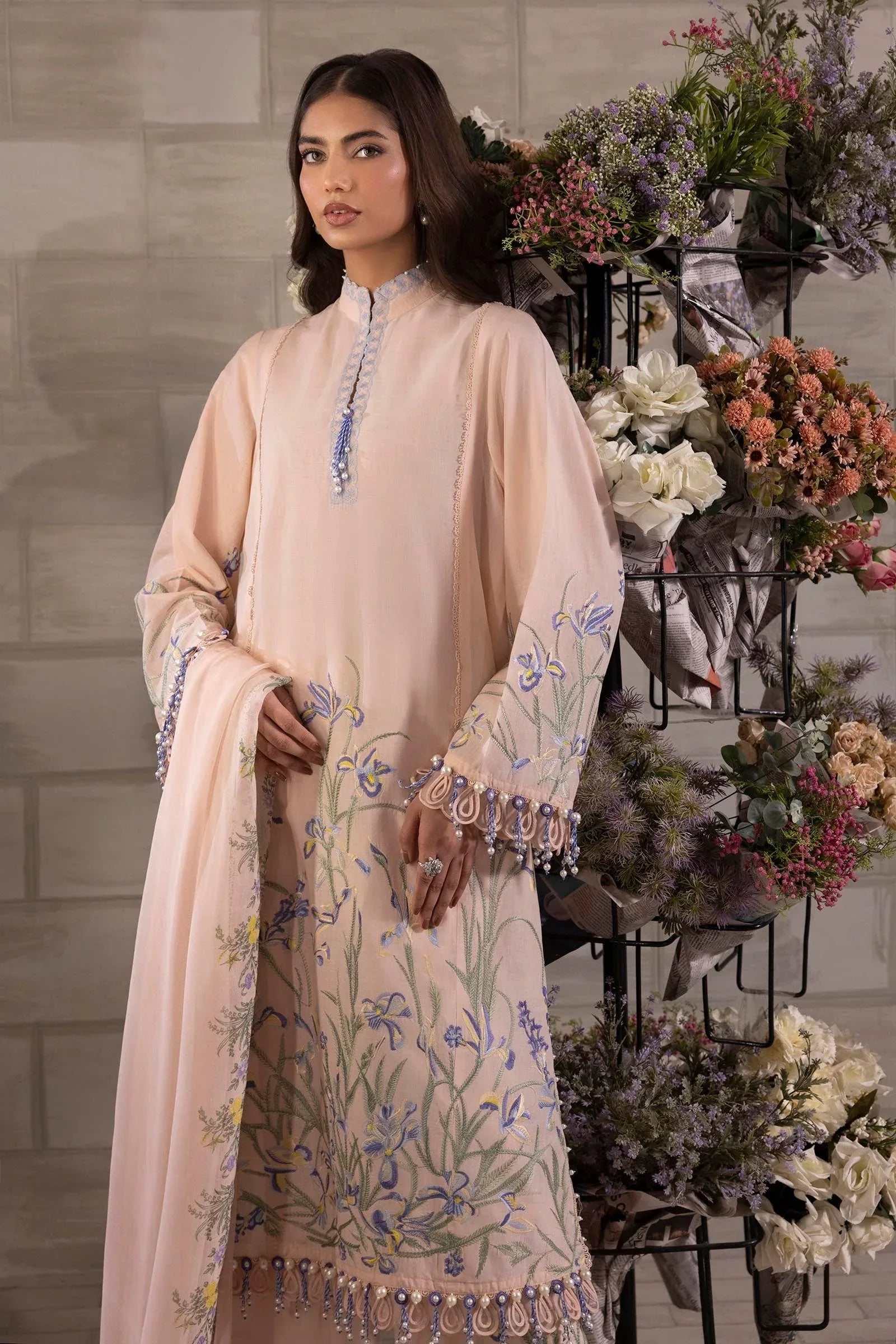Sana Safinaz | Muzlin Spring 24 | M251-017B-3CJ - Rang-e-Khaas