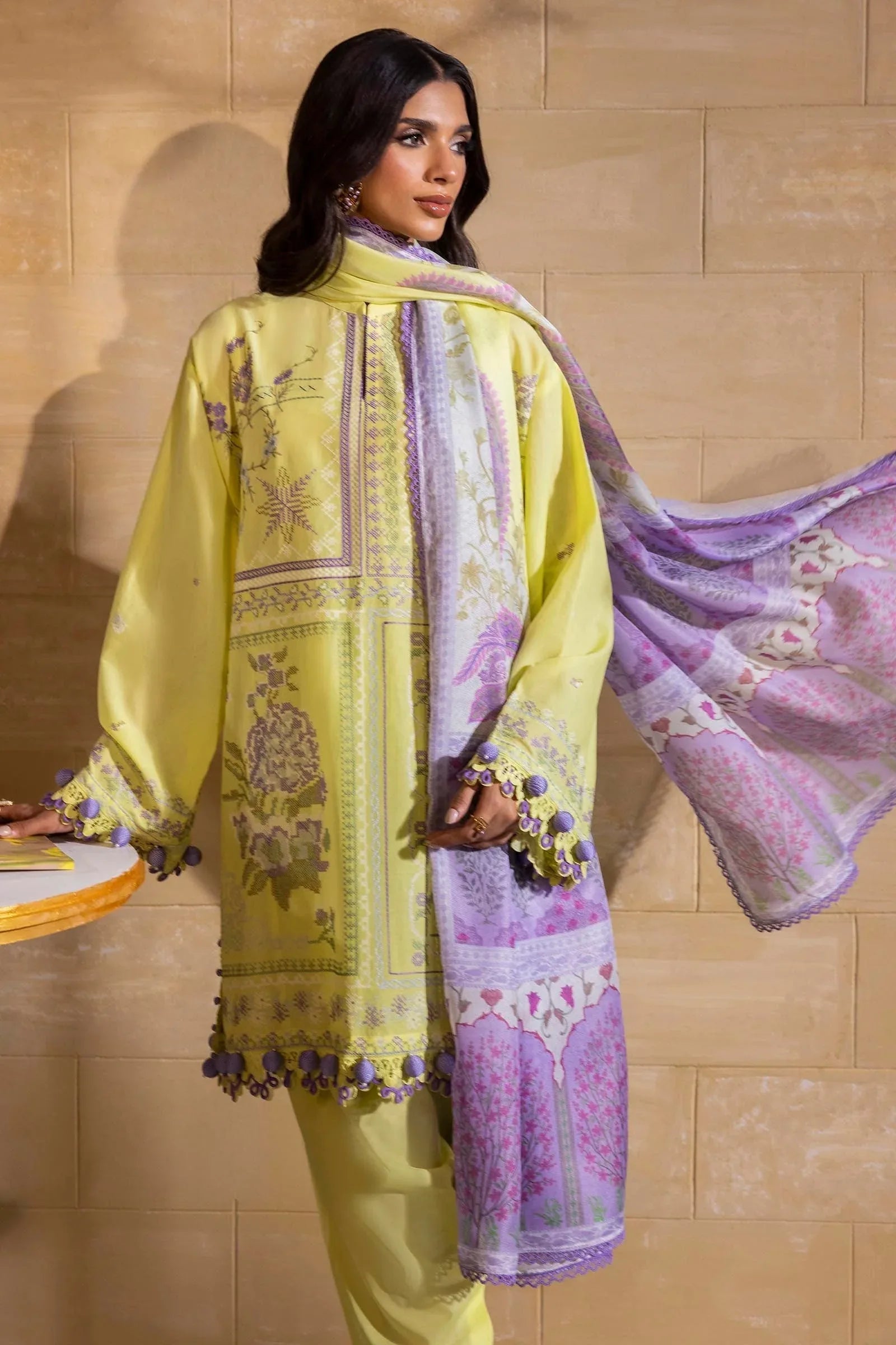 Sana Safinaz | Muzlin Spring 25 | M251-018B-3CT - Rang-e-Khaas