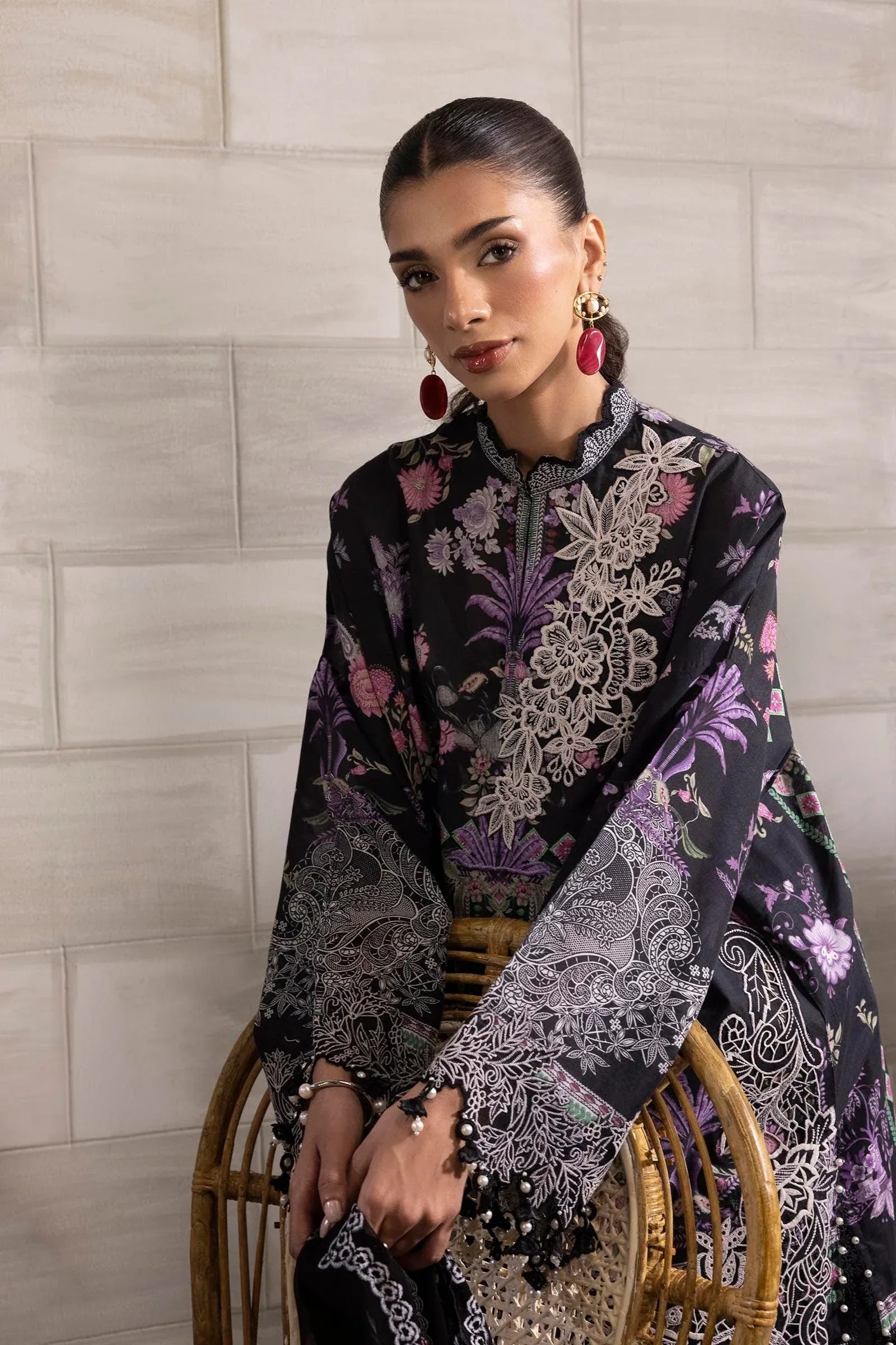 Sana Safinaz | Muzlin Spring 25 | M251-019B-3CS - Rang-e-Khaas