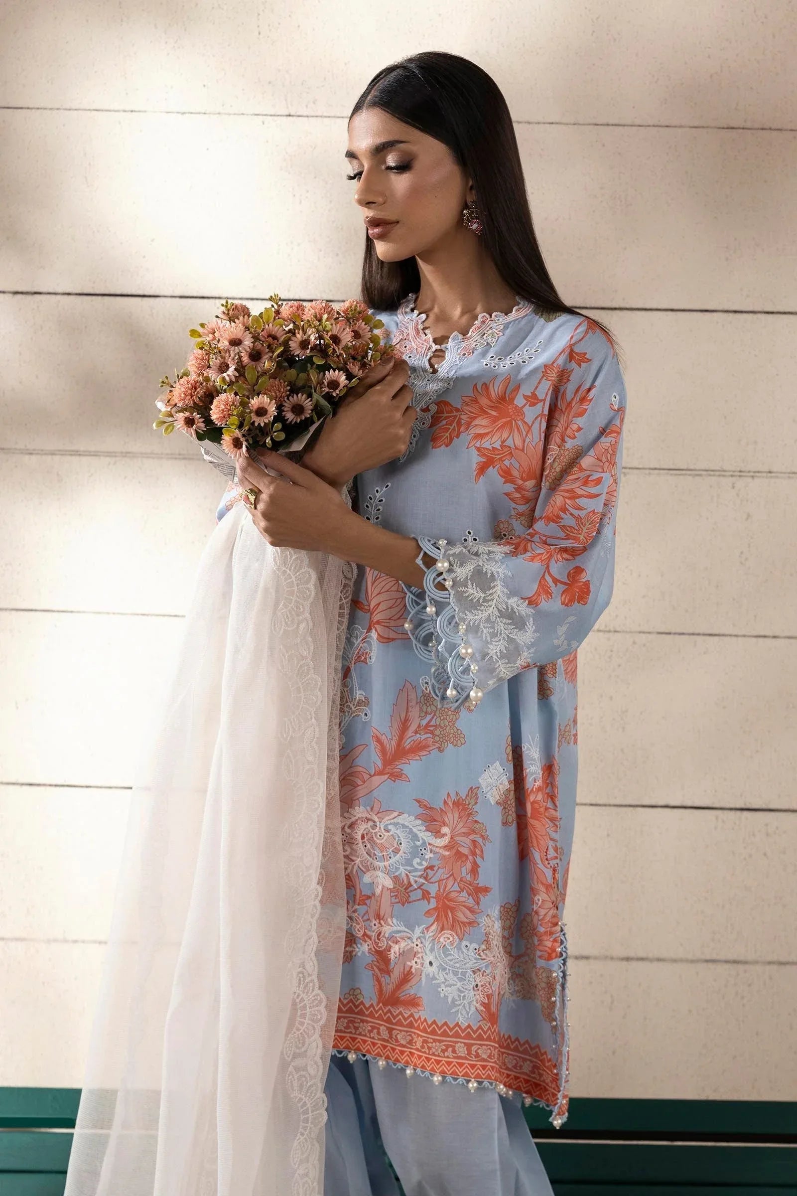 Sana Safinaz | Muzlin Spring 25 | M251-020B-3CS - Rang-e-Khaas
