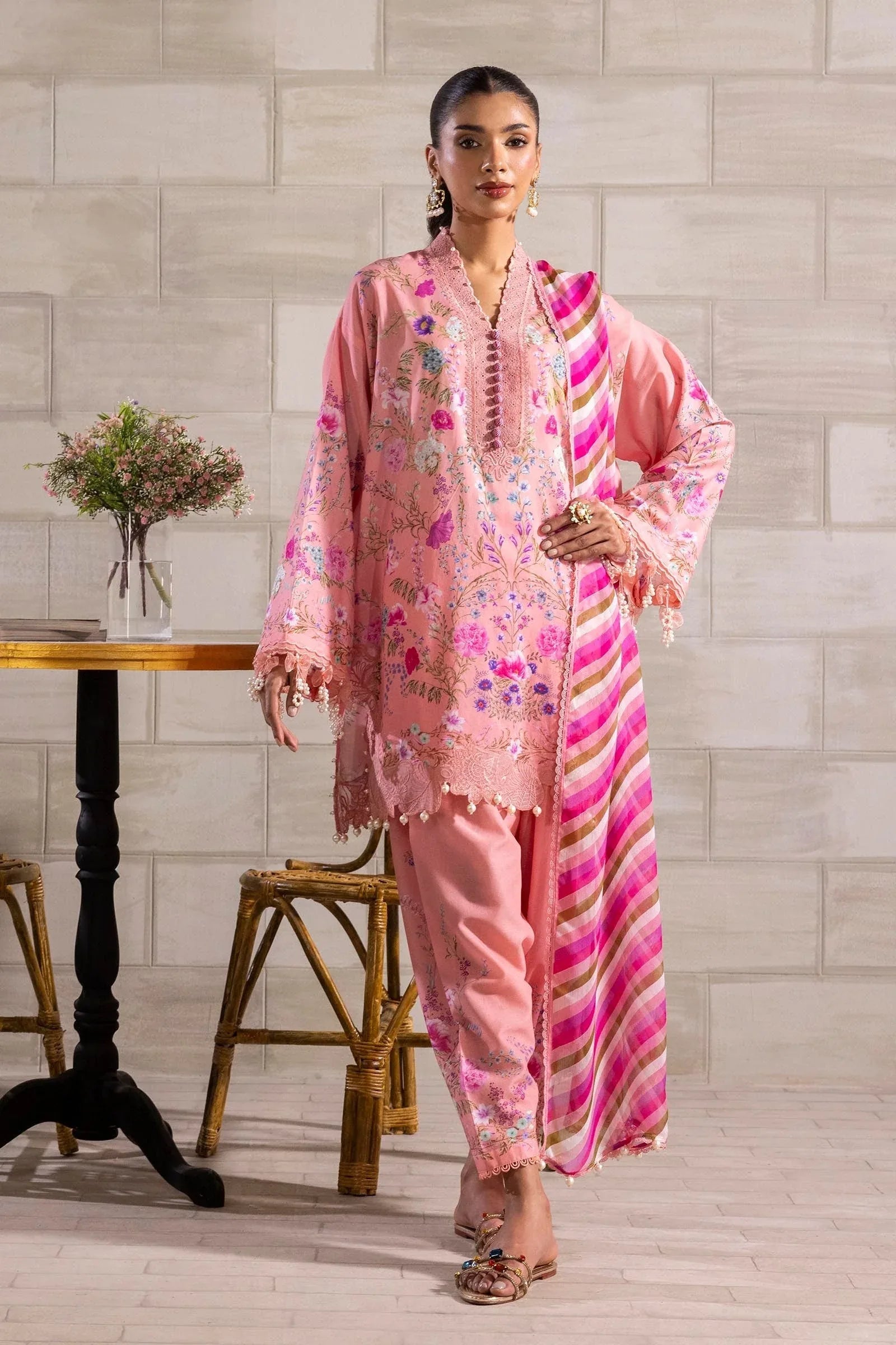 Sana Safinaz | Muzlin Spring 25 | M251-024B-3CI - Rang-e-Khaas