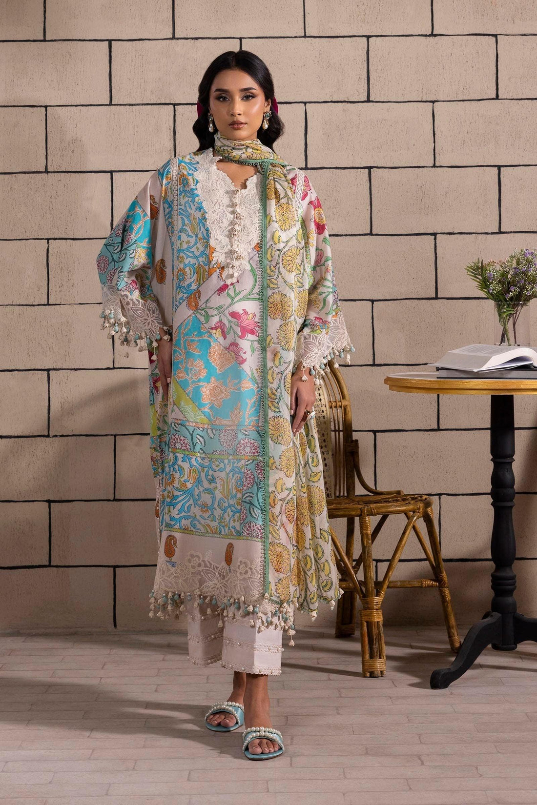 Sana Safinaz | Muzlin Spring 25 | M251-027B-3CI - Rang-e-Khaas
