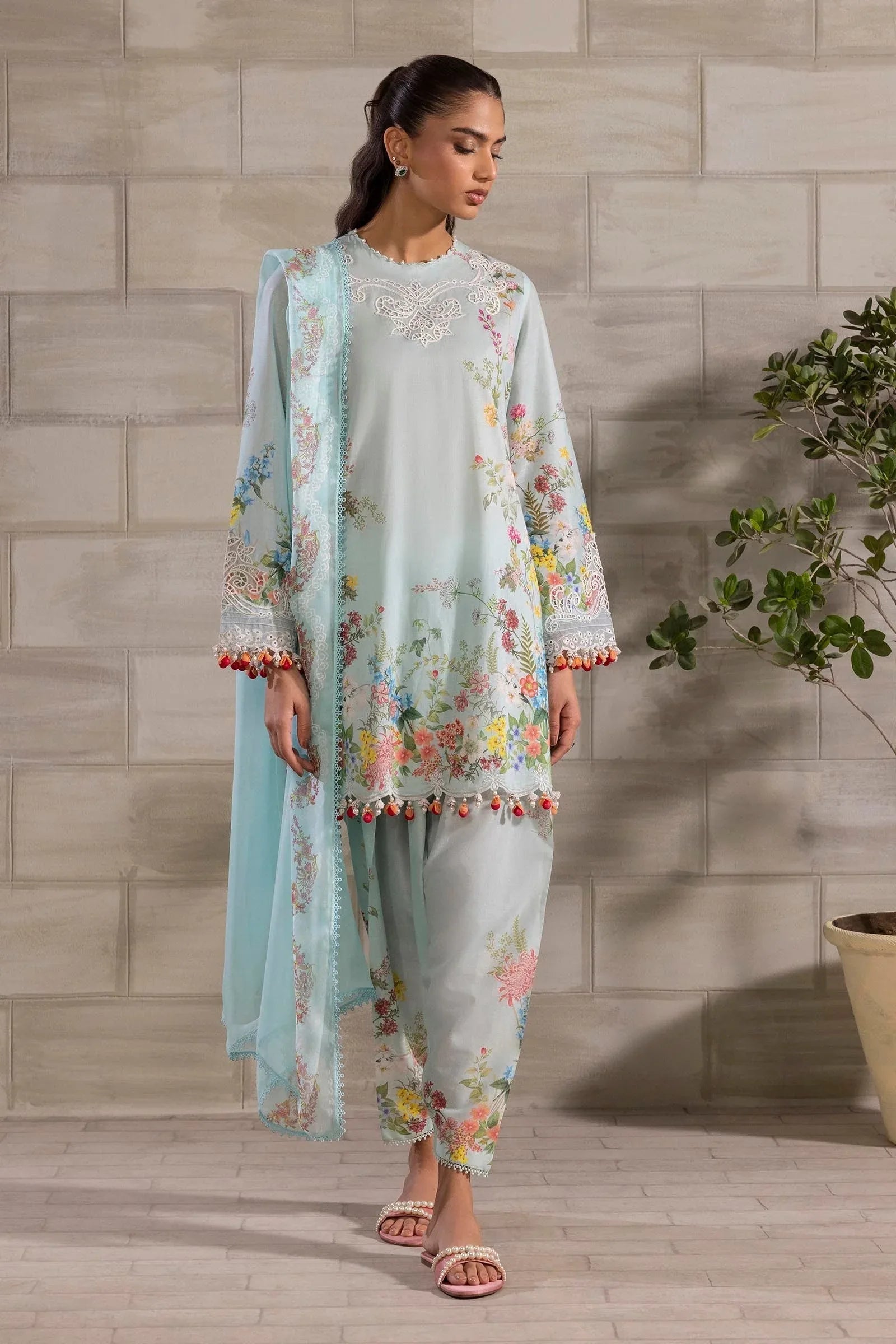 Sana Safinaz | Muzlin Spring 25 | M251-030A-3CI - Rang-e-Khaas