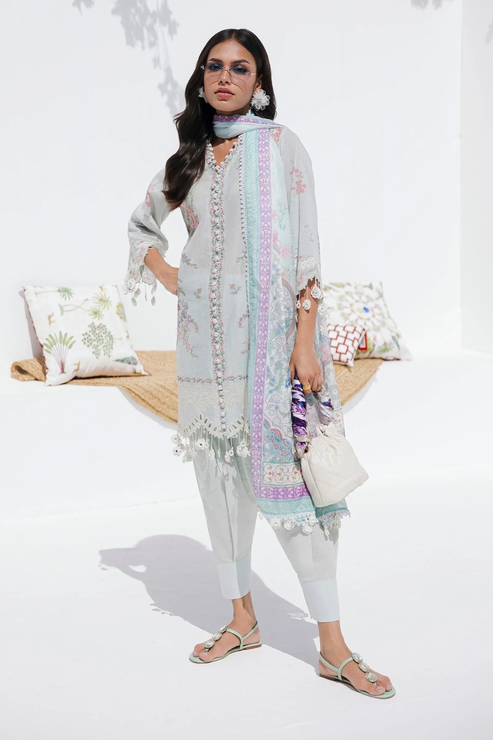 Sana Safinaz | Muzlin Summer 25 | 009B - Rang-e-Khaas